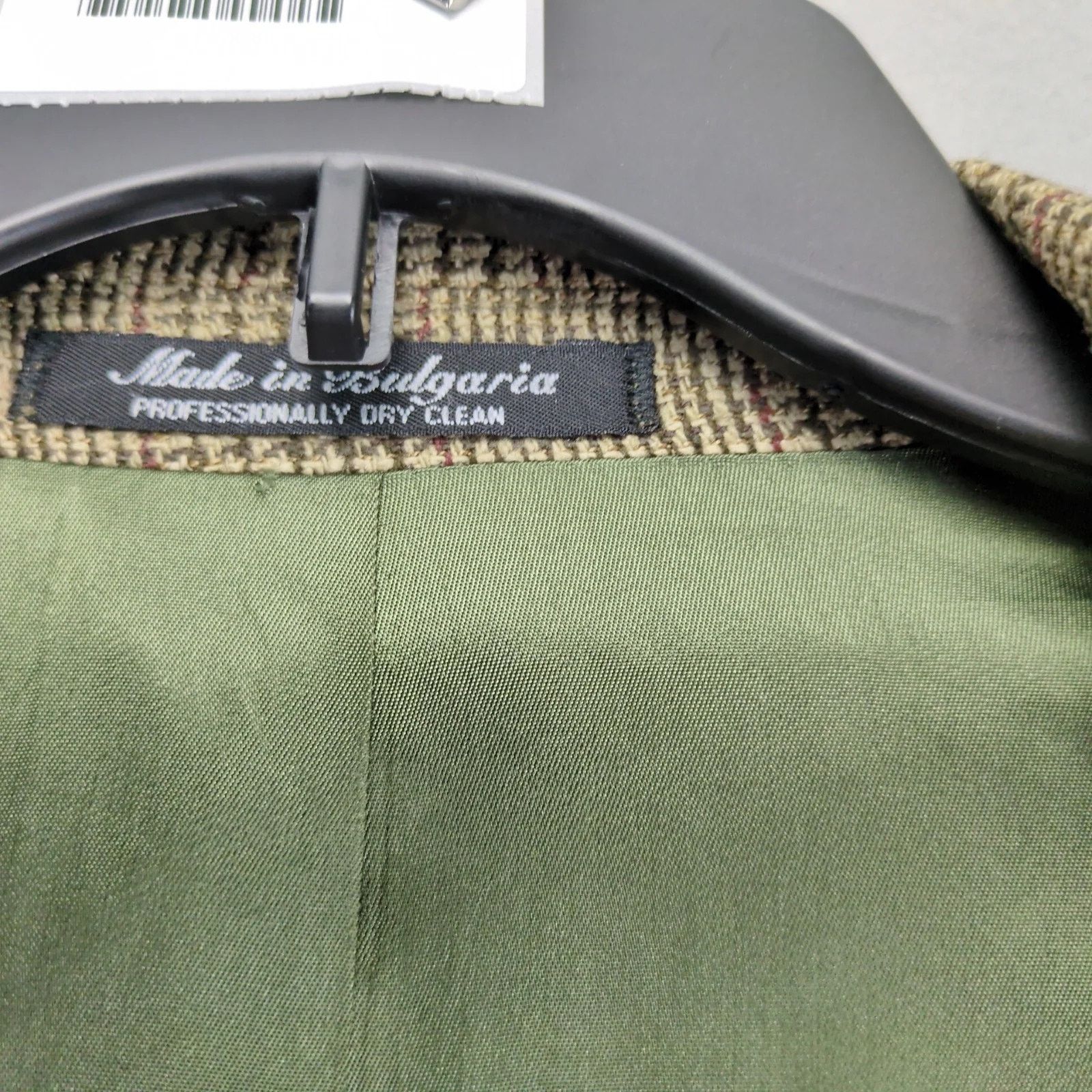 Other Bill Robin Son Brown Plaid Tweed Blazer Men's 42L Silk Wool Size 42L - 4 Thumbnail