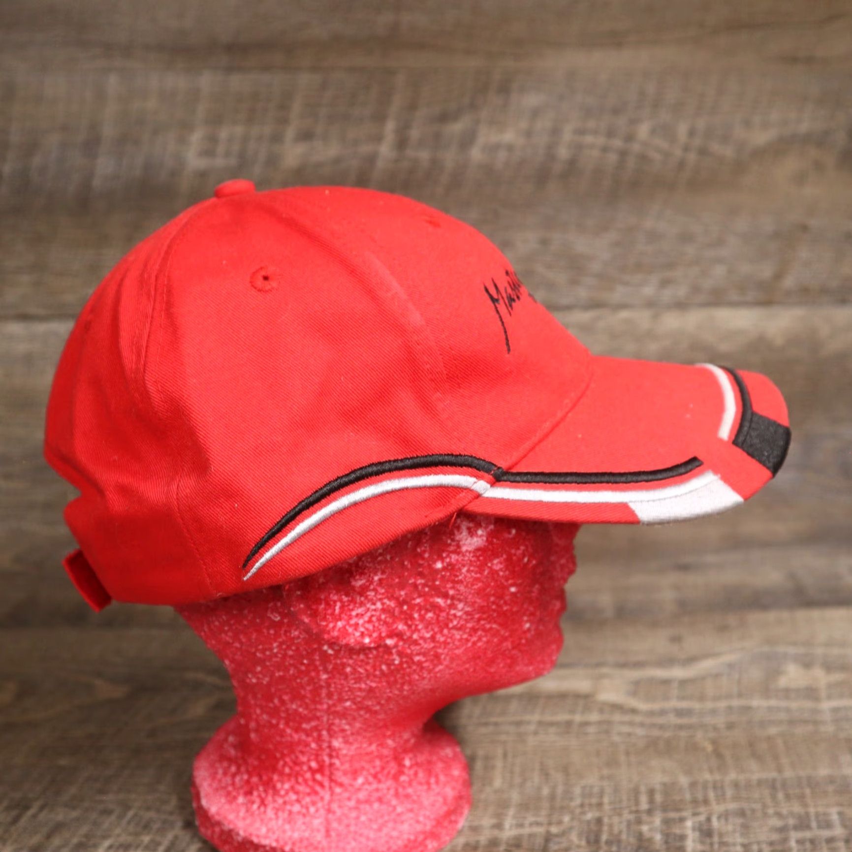 Bally K-Products Baseball Cap Trucker Hat Red Adjustable Adult Men Size Mastercraft Tires Hat Size ONE SIZE - 3 Thumbnail