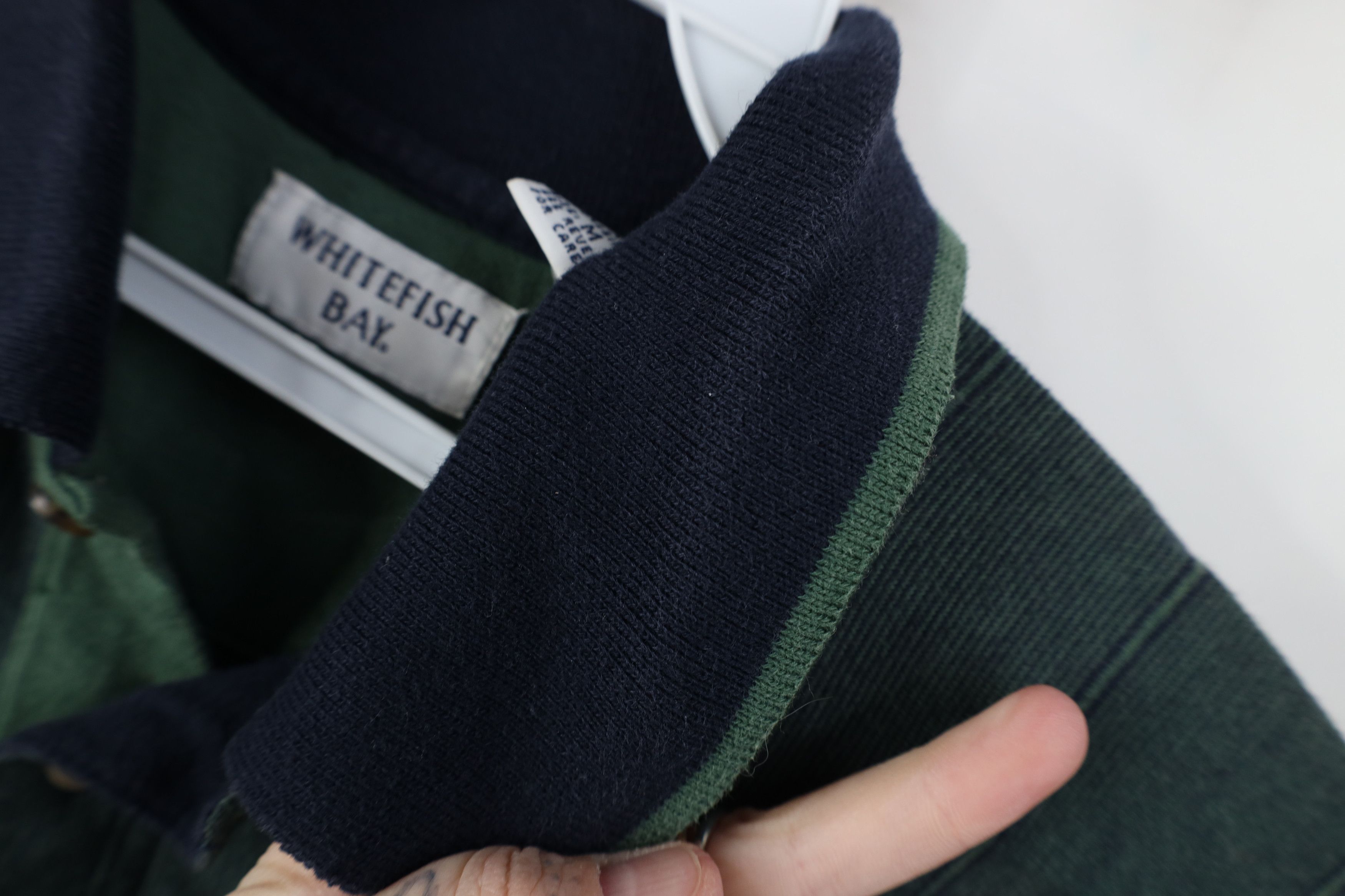 Vintage Vintage 90s Streetwear Striped Knit Golf Polo Shirt Green Size US M / EU 48-50 / 2 - 5 Thumbnail