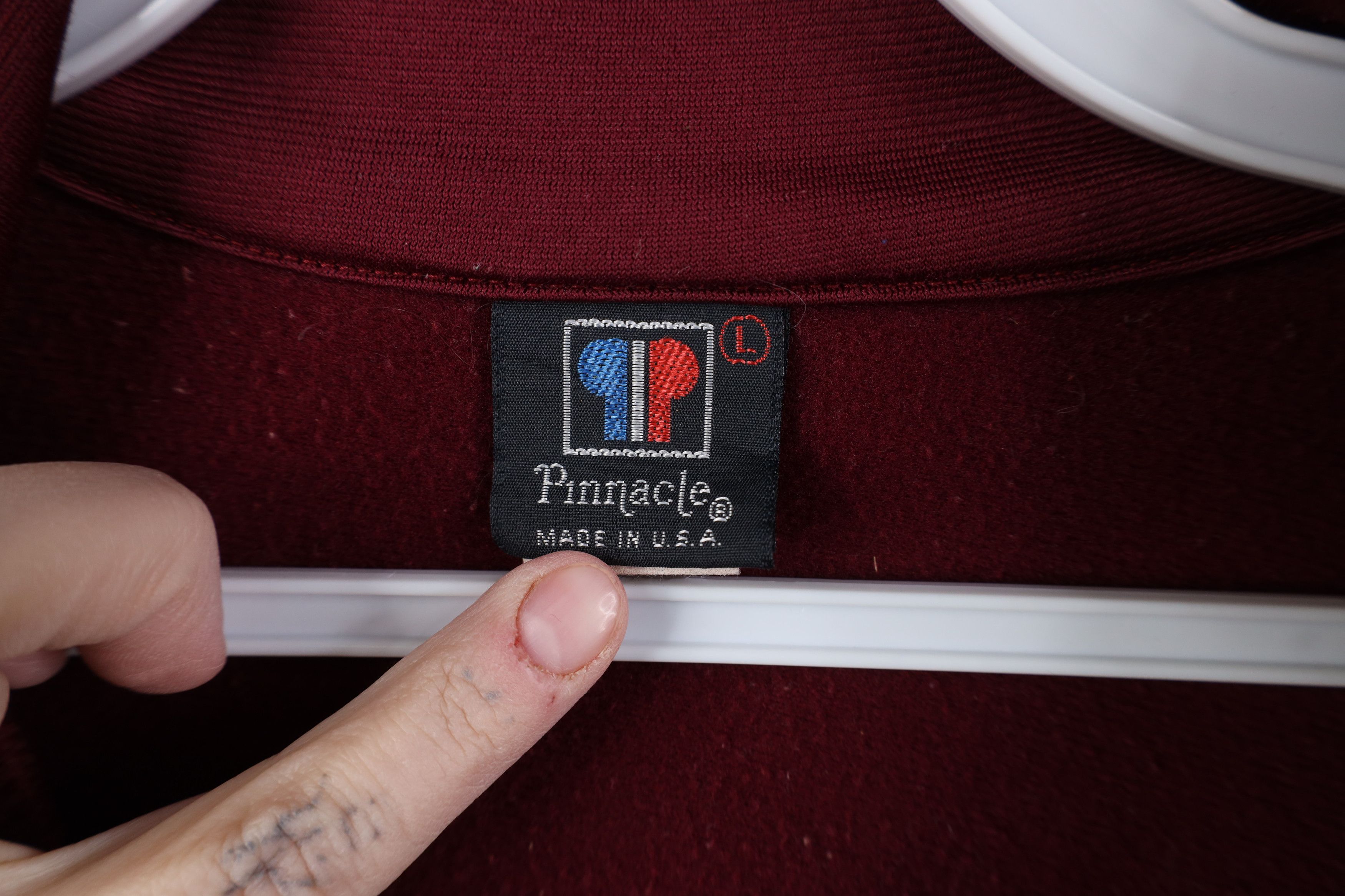 Vintage Vintage 70s Streetwear Warm Up Track Tennis Jacket Burgundy Size US L / EU 52-54 / 3 - 8 Thumbnail