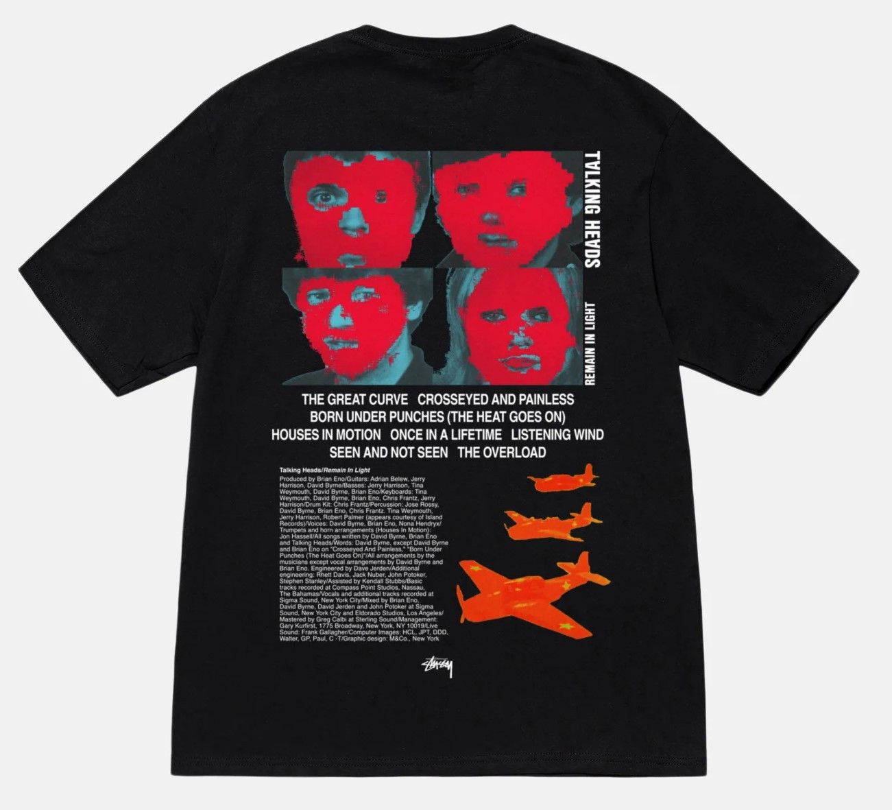 image of Band Tees x Stussy Talking Heads Remain In Light Tee T-Shirt - NWT in Black, Men's (Size Small)