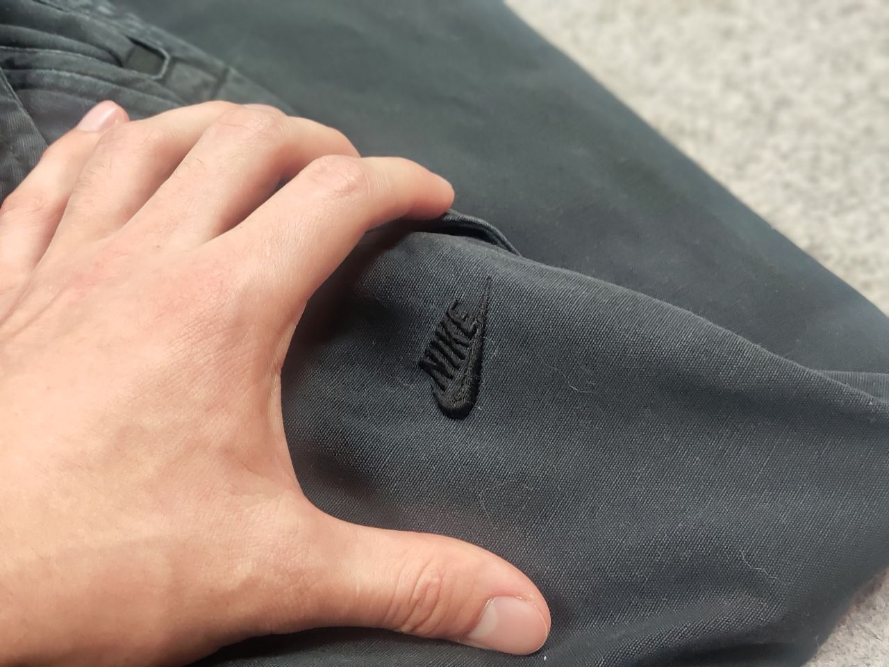 Nike Vintage NIke Black Faded Canvas Military Cargo Pants Y2K Size US 32 / EU 48 - 16 Thumbnail