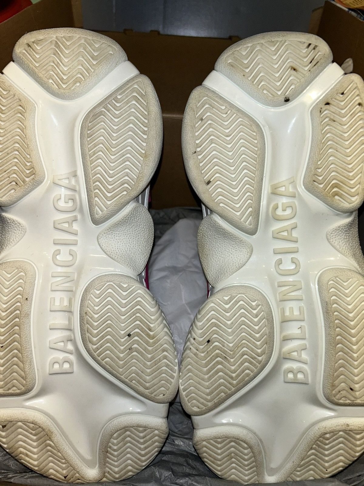 Balenciaga White/beige/pink Balenciaga Triple S Size US 4.5 / IT 34.5 - 9 Thumbnail