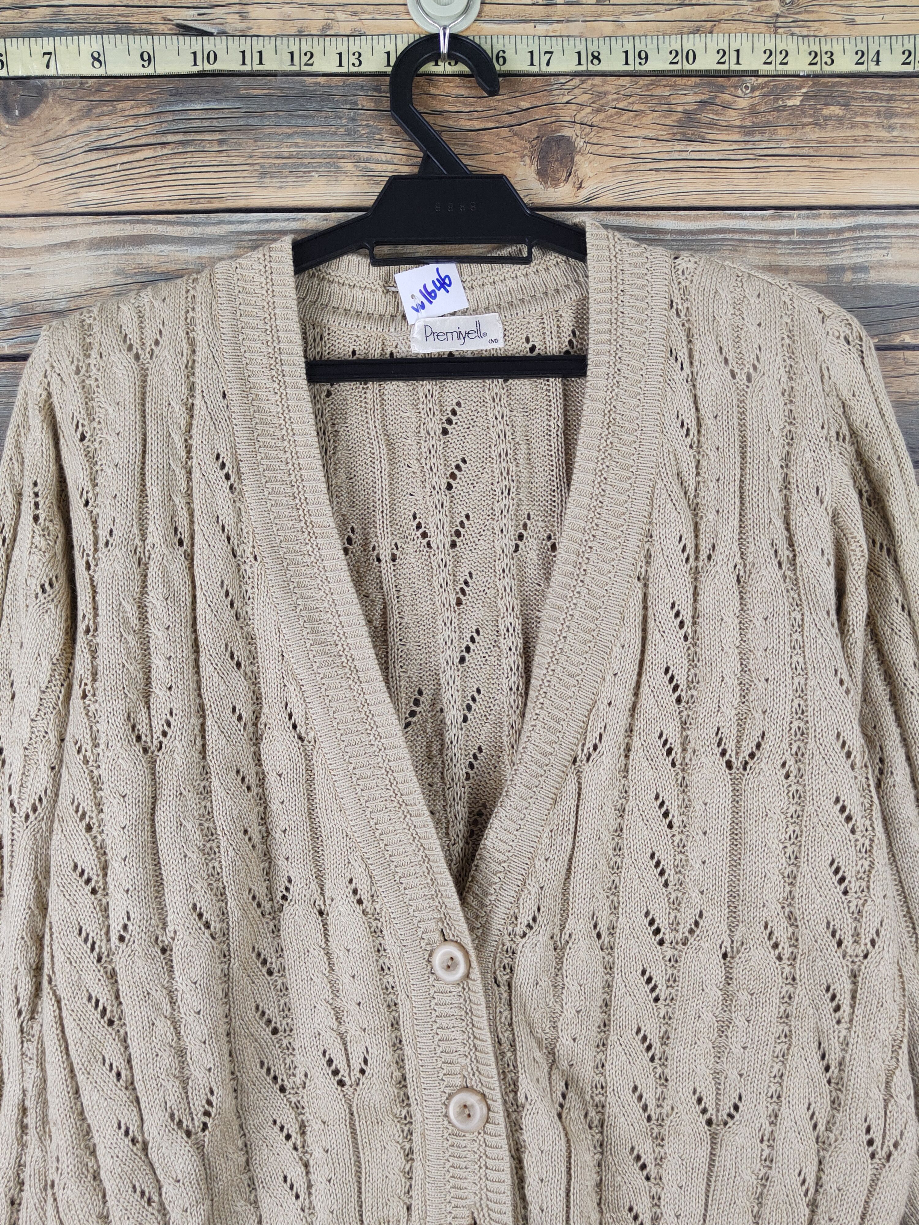 Aran Isles Knitwear Premiyell Light Brown Knitwear Cardigan #W1646 Size M / US 6-8 / IT 42-44 - 2 Thumbnail