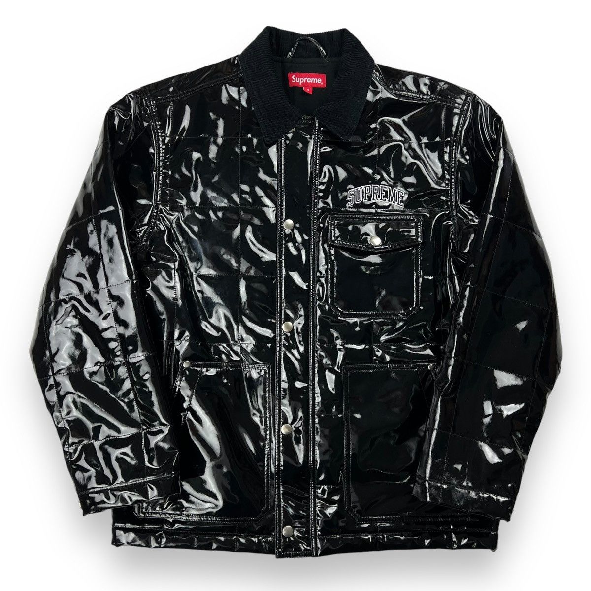 Supreme Supreme Black Vinyl Patent Leather Jacket Size US S / EU 44-46 / 1 - 2 Thumbnail