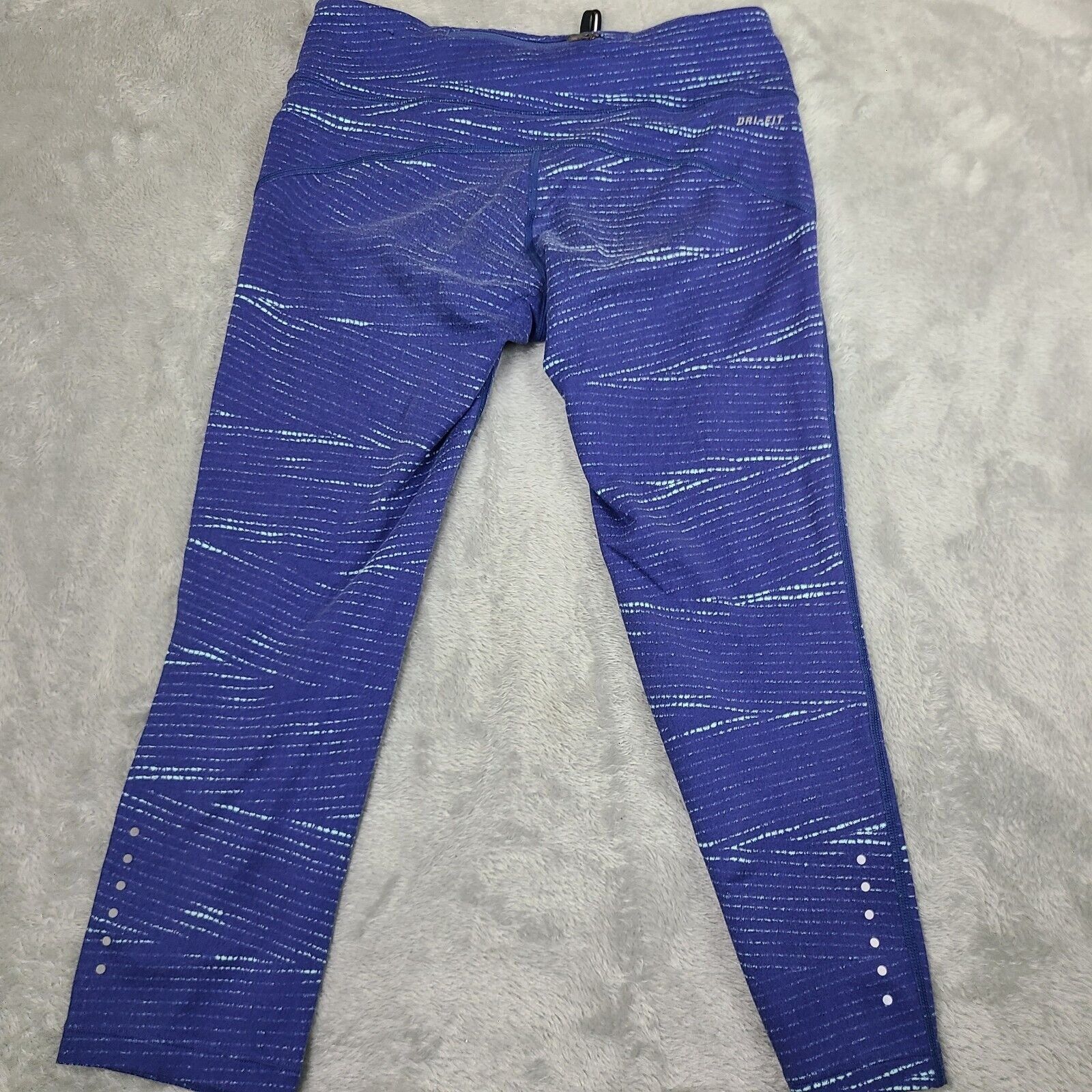 Nike Nike Running Dri-Fit Leggings Women's Size S Indigo and Teal Size 29" - 8 Thumbnail