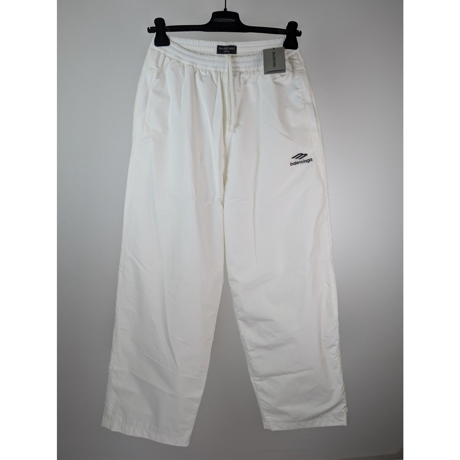 Balenciaga o1rshd1 3B Sports Icon Tracksuit Pants in White Size US 30 / EU 46 - 11 Thumbnail