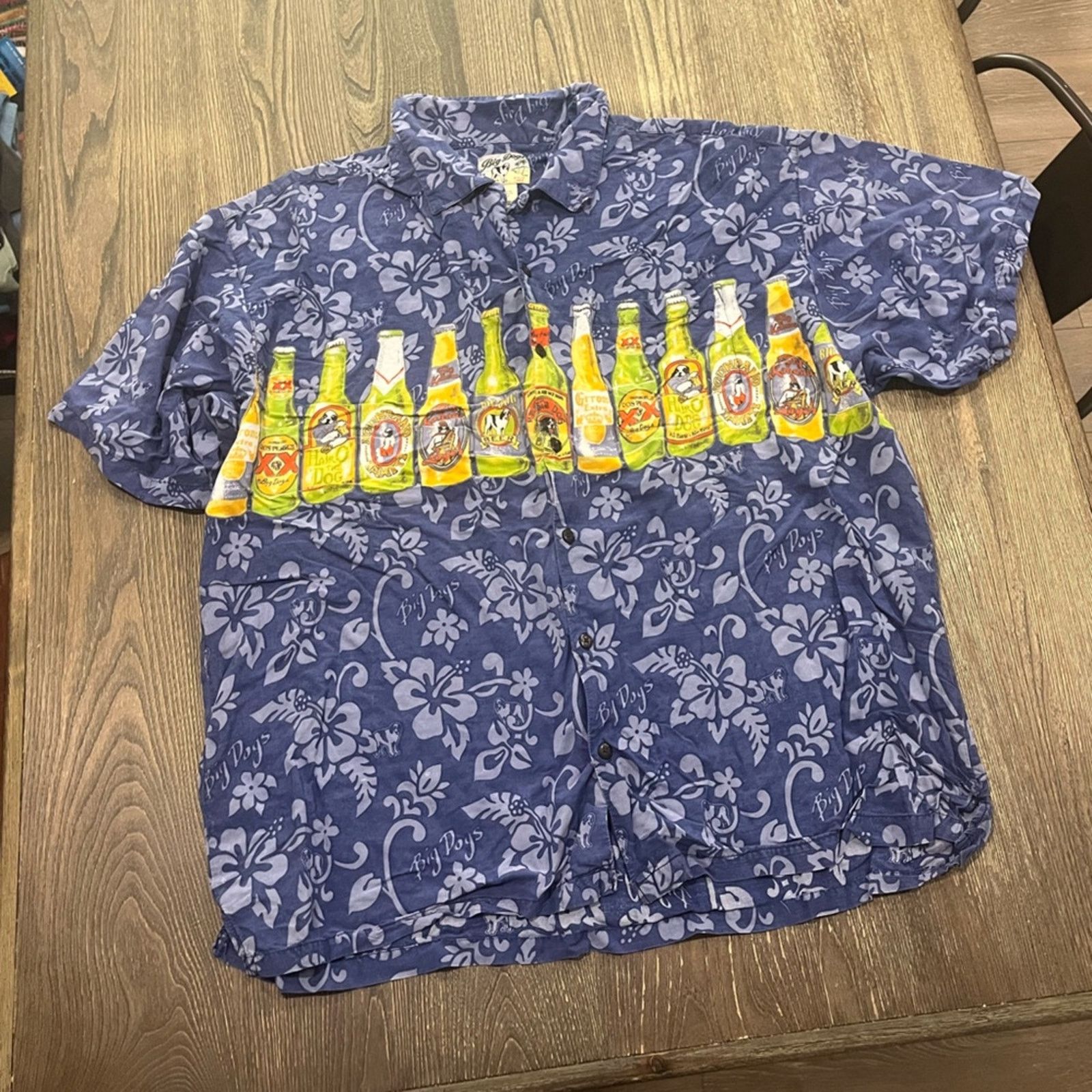 Big Dogs Big Dogs Shirt Hawaiian Button Up Beer Bottles Aloha Size 3X Size US XXL / EU 58 / 5 - 1 Thumbnail