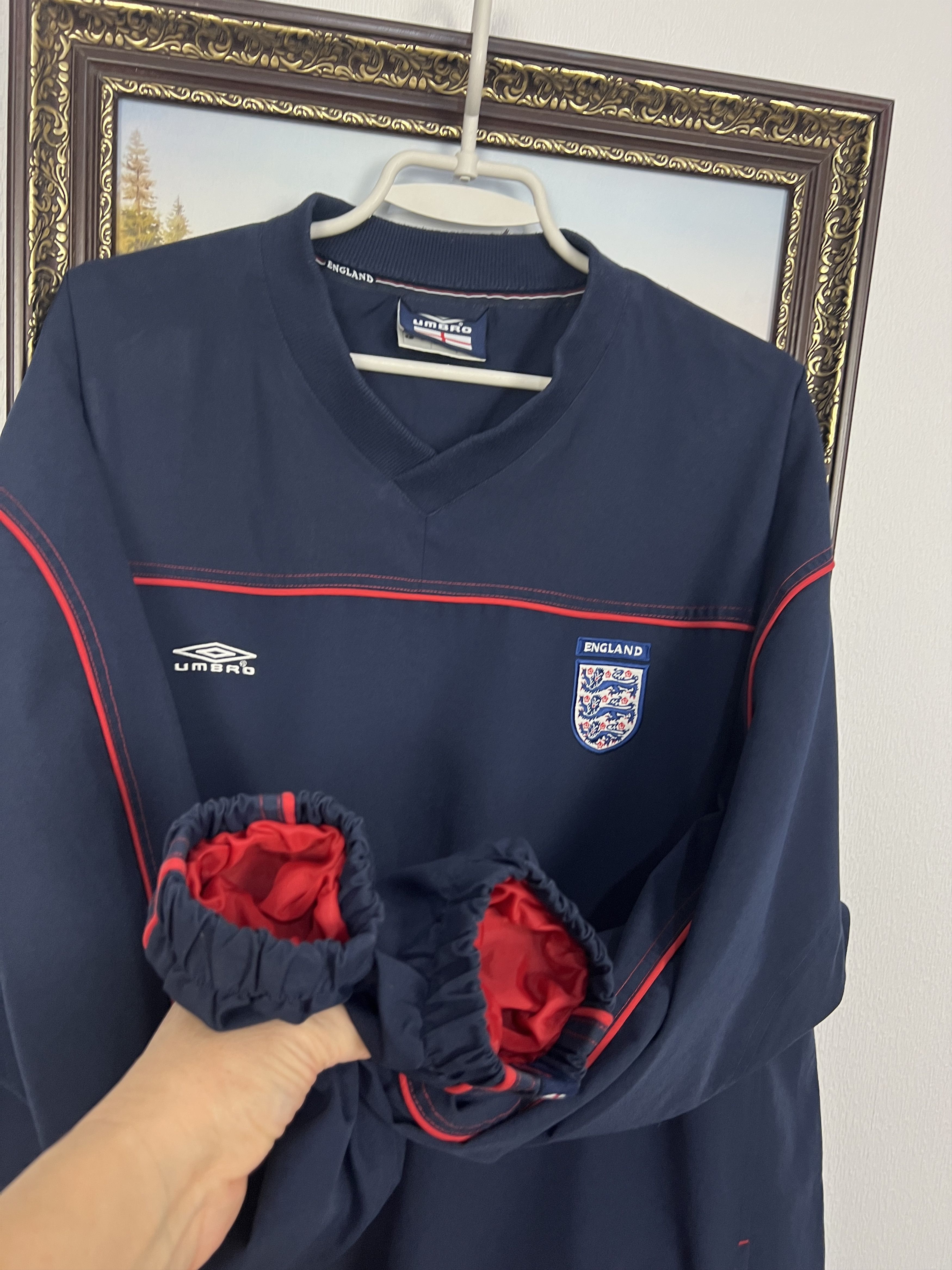 Umbro Vintage England Football Sweatshirt Train Track Top Jacket Size US XL / EU 56 / 4 - 6 Thumbnail