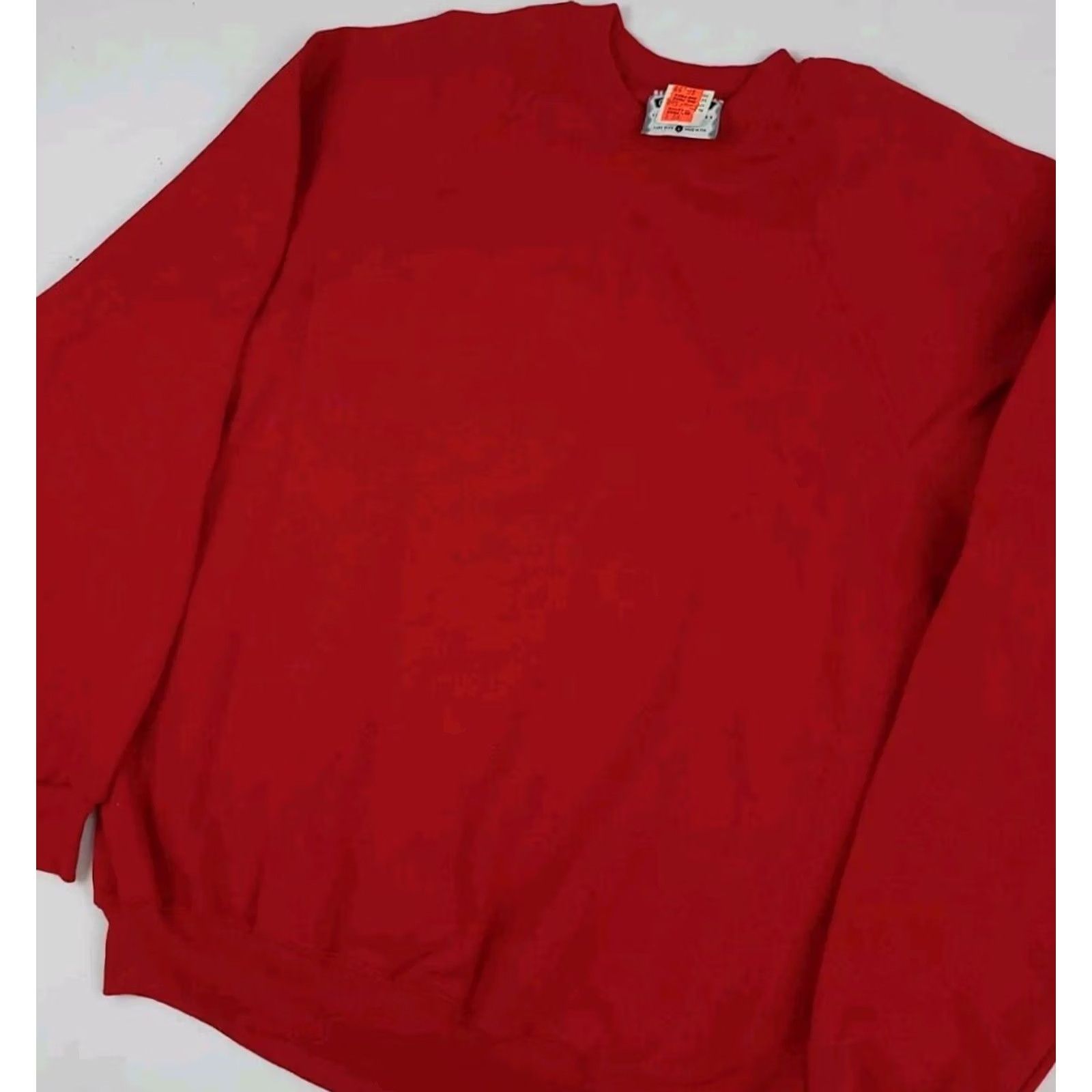 Lee VINTAGE Lee Sweatshirt Red Blank 90s Vtg NWT Deadstock Cotton Blend Made In USA Size US M / EU 48-50 / 2 - 2 Thumbnail