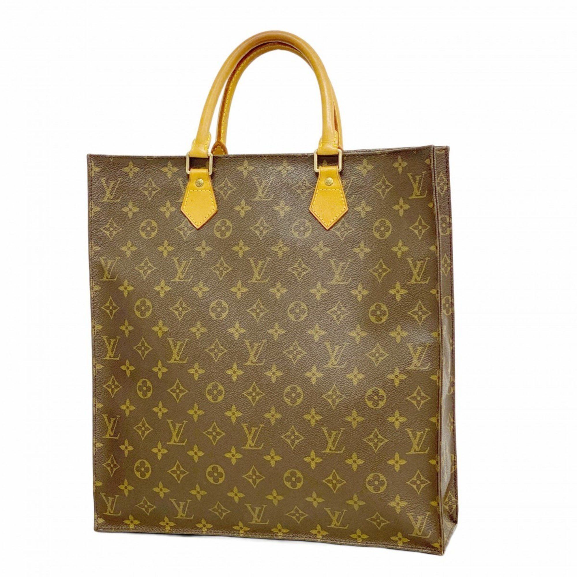 Louis Vuitton Tote Bag Monogram Sac Plat M51140 Brown Women's