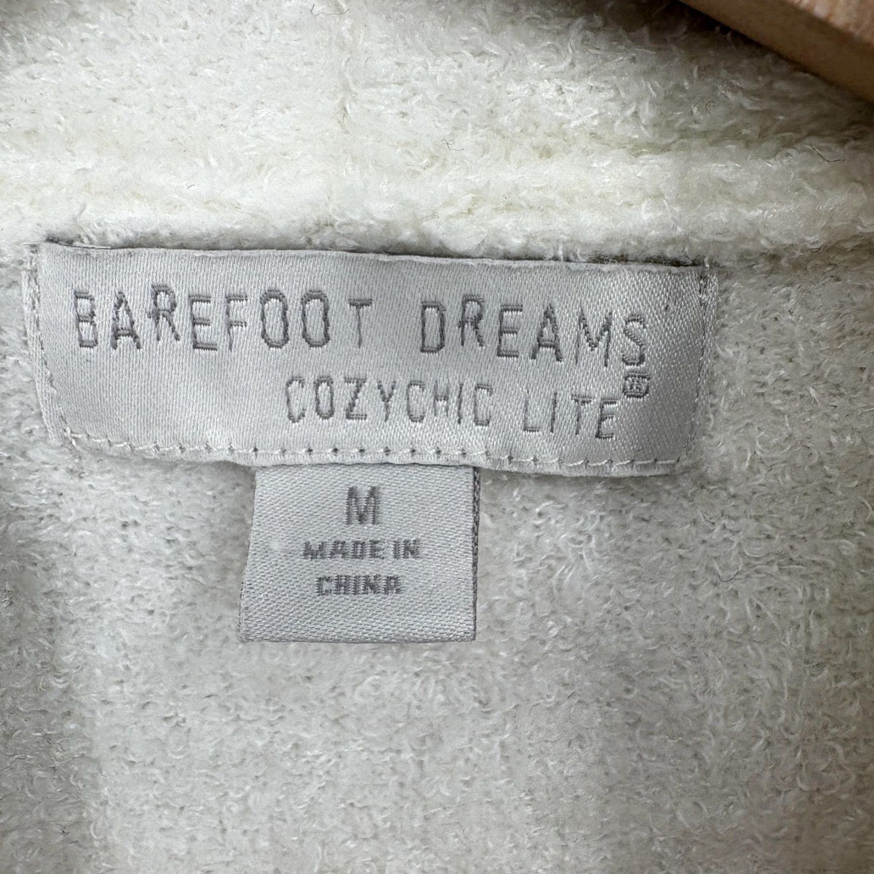 Vintage Barefoot Dreams Cardigan Sweater Womens Medium White Cozychic Lite Open Front Size M / US 6-8 / IT 42-44 - 4 Thumbnail