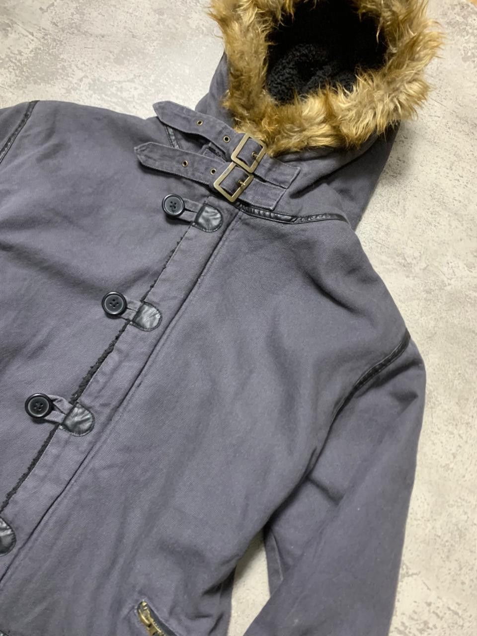 In The Attic Vintage Bicol Bird - Fur Hooded Jacket Size US XL / EU 56 / 4 - 2 Thumbnail