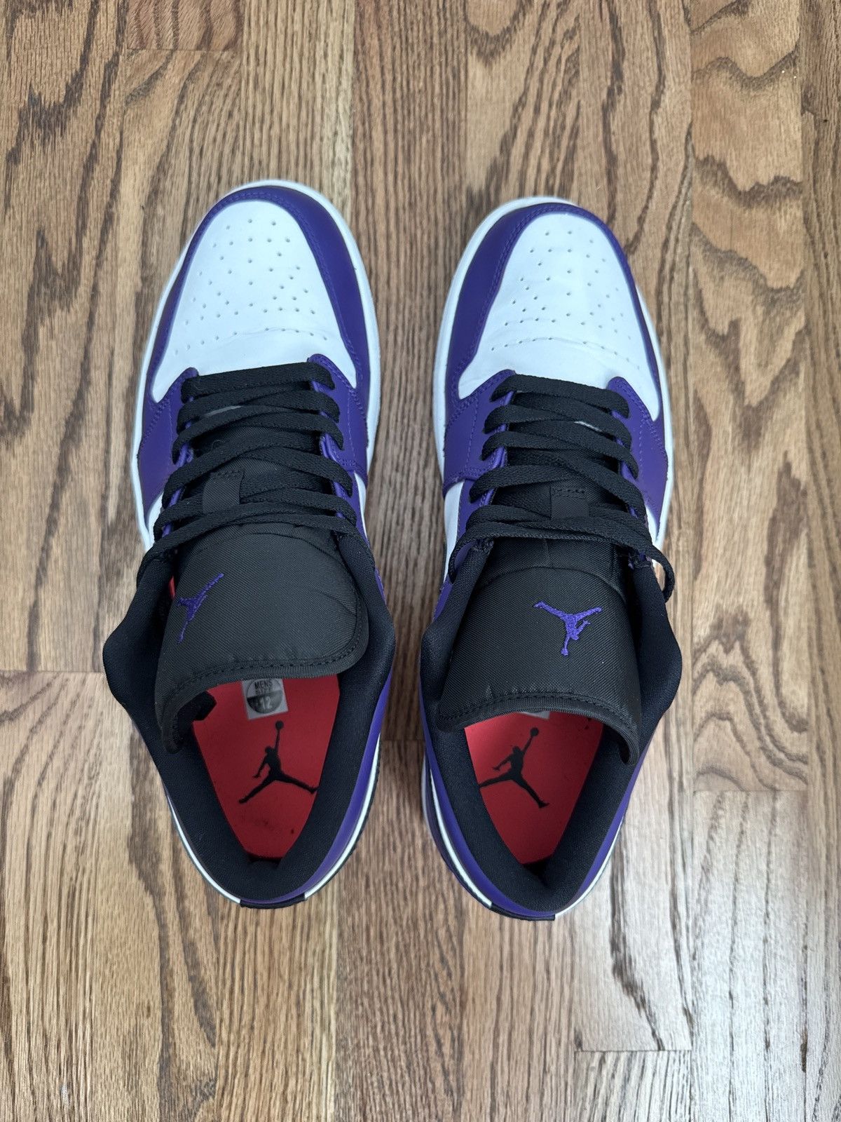 Jordan Brand Air Jordan 1 Low Court Purple White Size US 12 / EU 45 - 5 Thumbnail