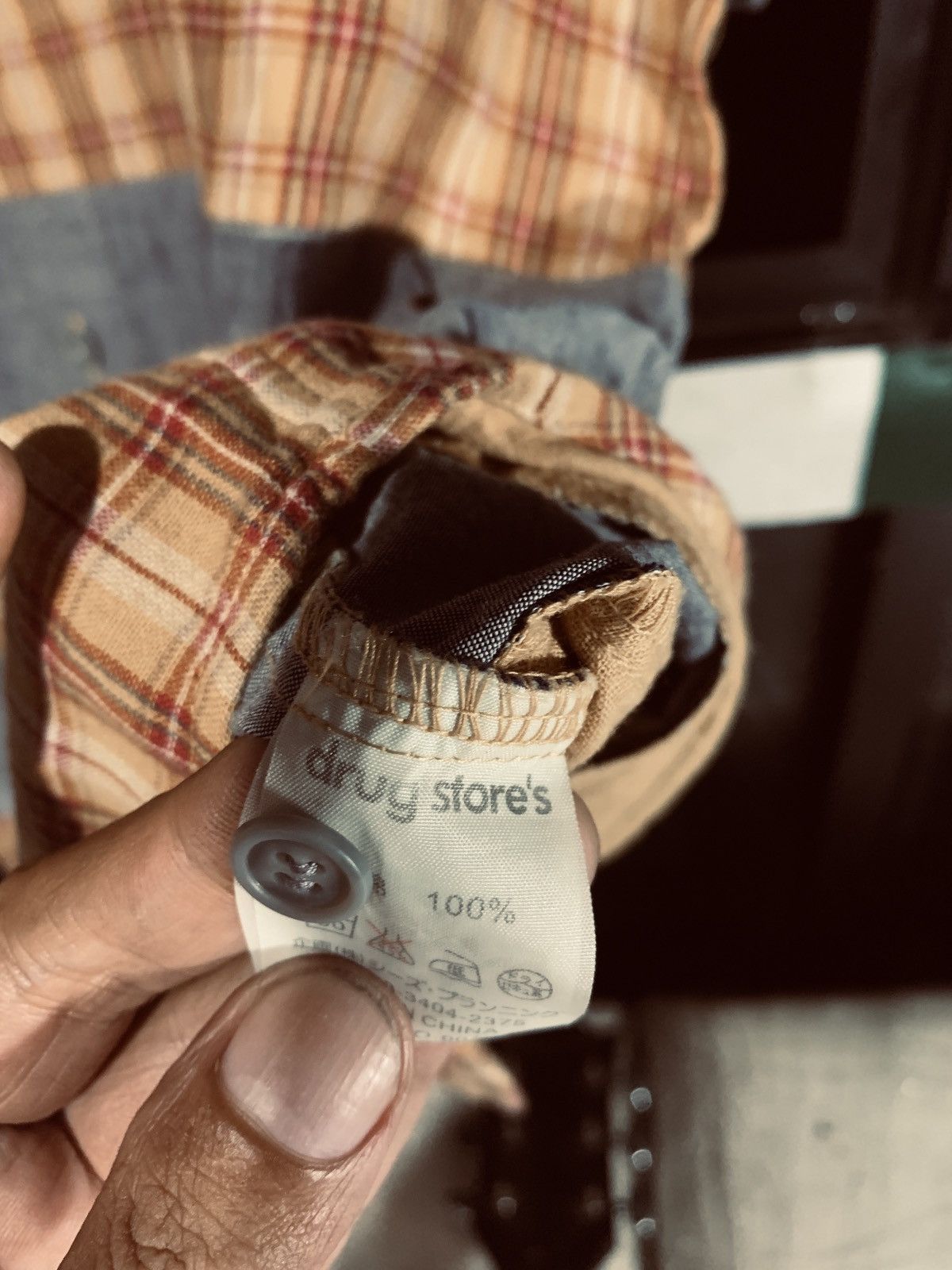 Japanese Brand Vintage Drugstore patchwork shirts Size US XL / EU 56 / 4 - 7 Thumbnail