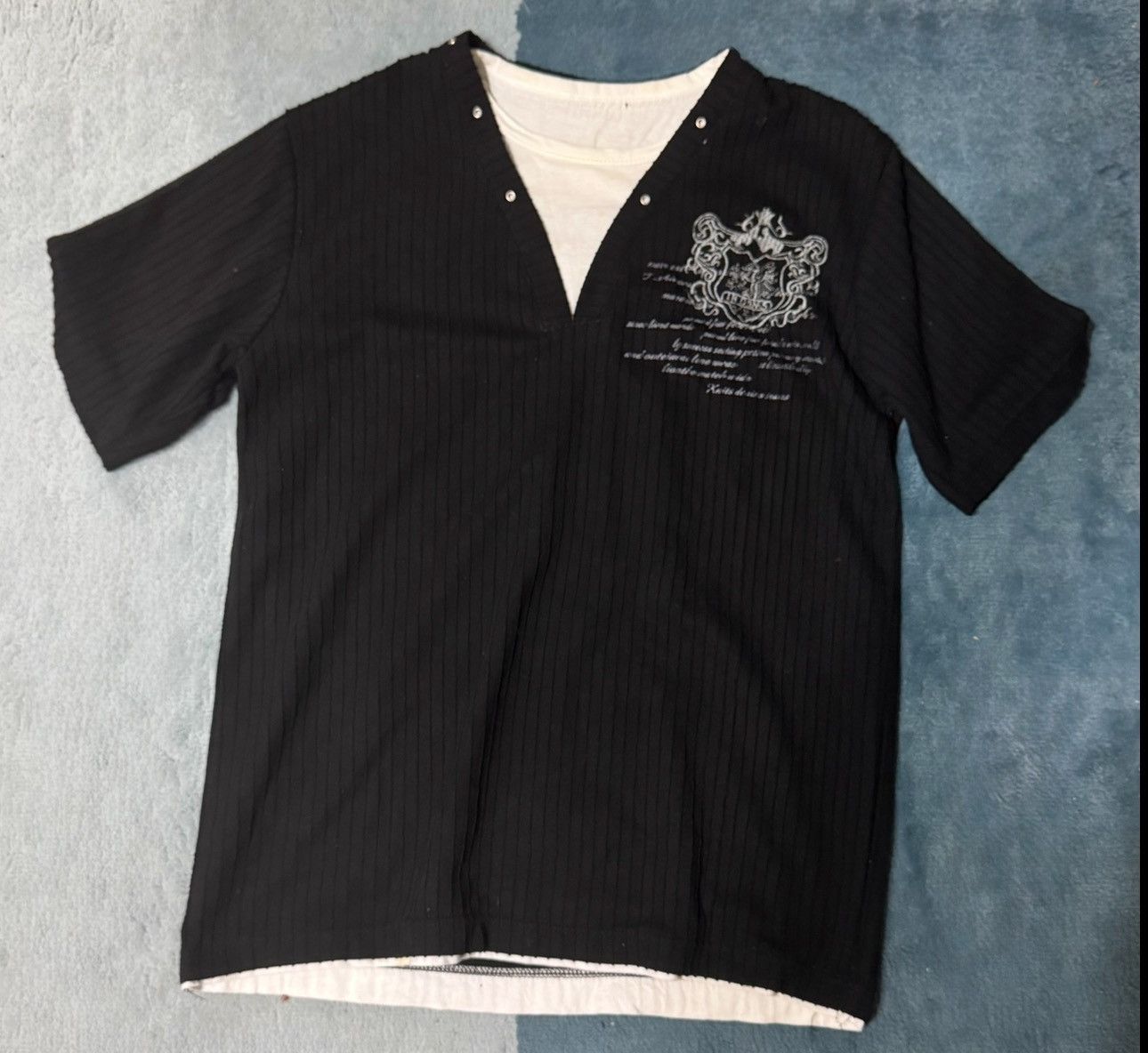 Japanese Brand × Vintage False Double Layered J-Fashion Shirt Size US L / EU 52-54 / 3 - 1 Thumbnail