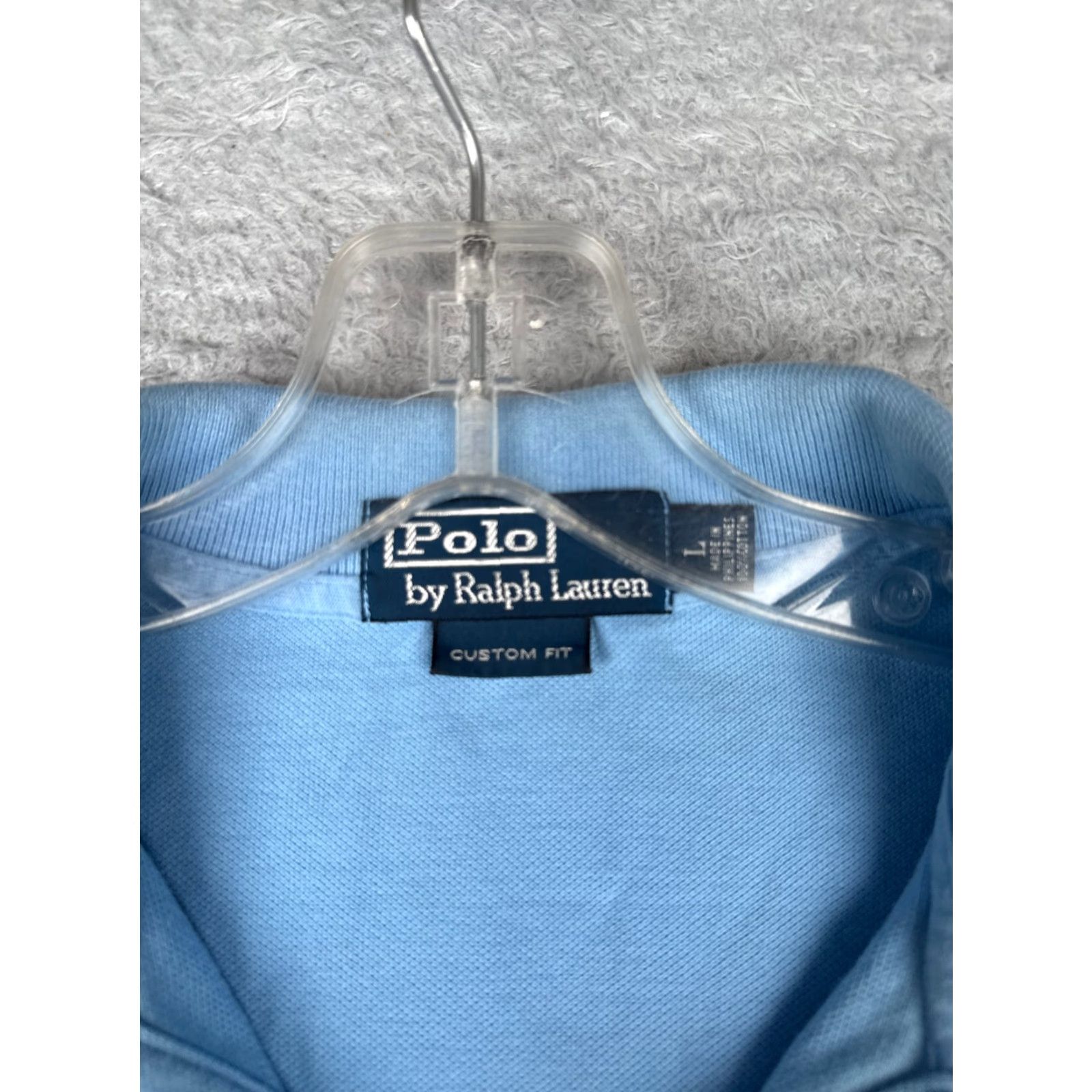 Ralph Lauren VINTAGE Polo Ralph Lauren Shirt Men Large Blue 100% Cotton Custom Fit Pony READ Size US L / EU 52-54 / 3 - 7 Thumbnail