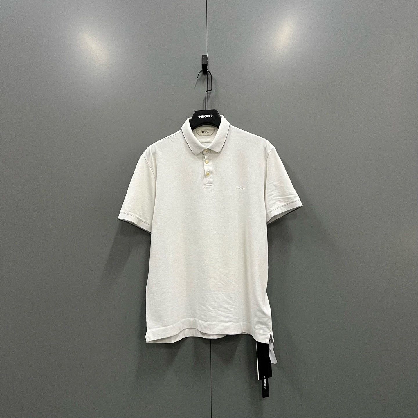 Ermenegildo Zegna Ermenegildo Zegna Retro Embroidered White Polo l Men Size US L / EU 52-54 / 3 - 1 Thumbnail