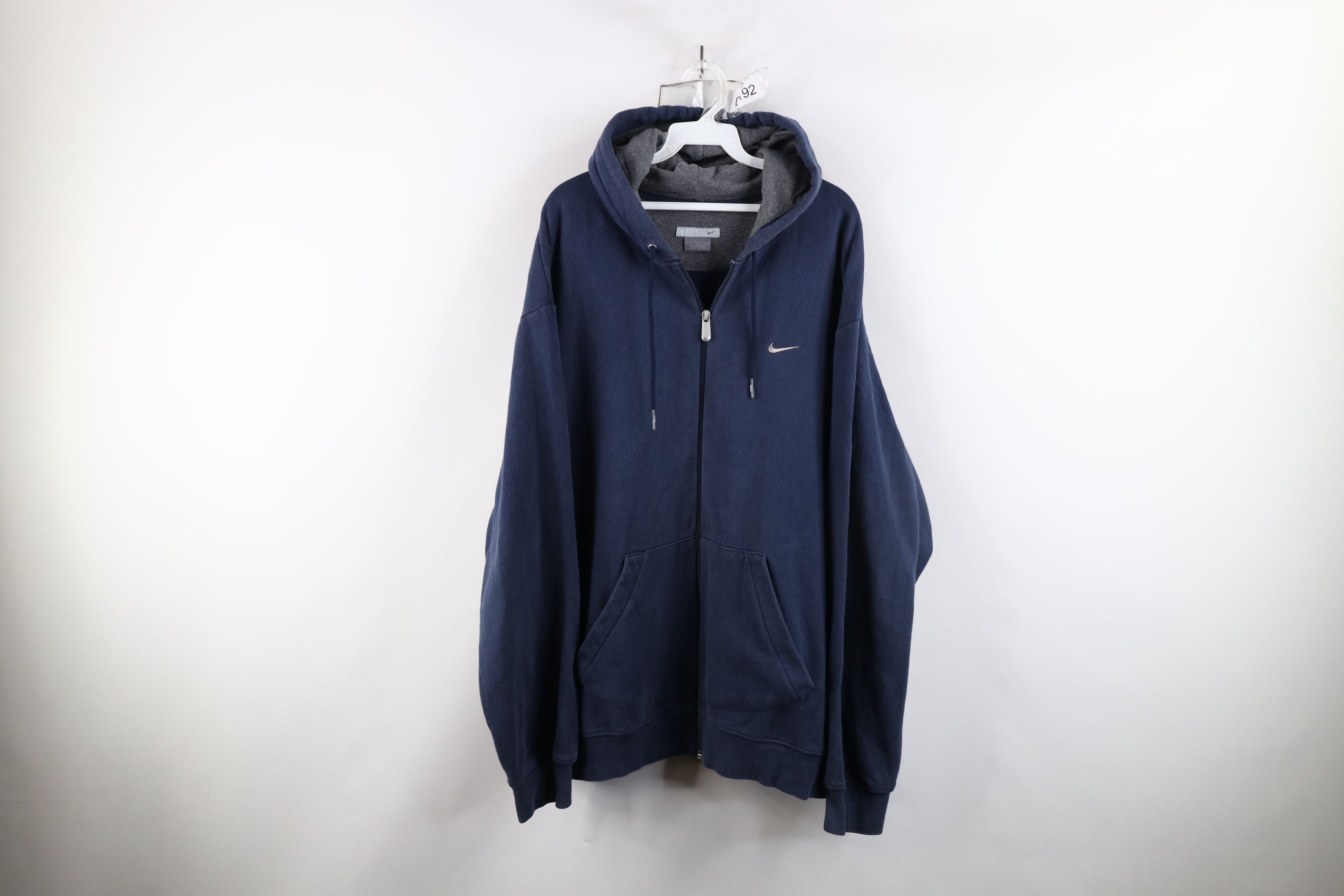 Nike × Vintage Vintage Y2K Nike Travis Scott Mini Swoosh Full Zip Hoodie Size US XL / EU 56 / 4 - 1 Thumbnail