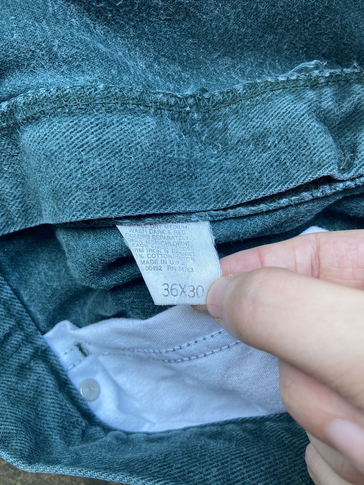 Lee Crazy Vintage Baggy 90’s Forest Green Lee Jeans 36x30 Size US 36 / EU 52 - 7 Thumbnail