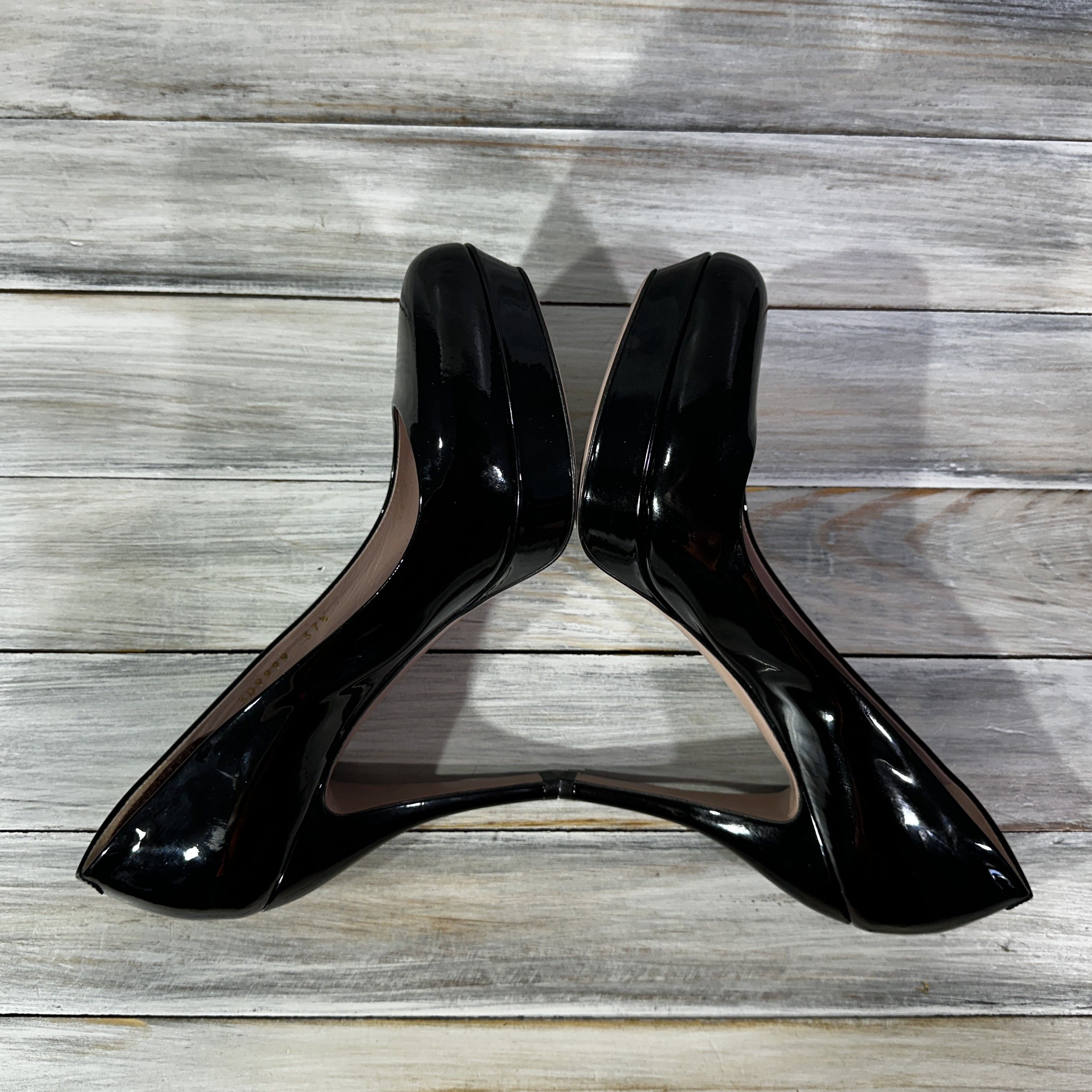 Gucci × Leather Gucci Patent Leather Heels Women's Shoes Black Made In Italy Size US 7.5 / IT 37.5 - 9 Thumbnail