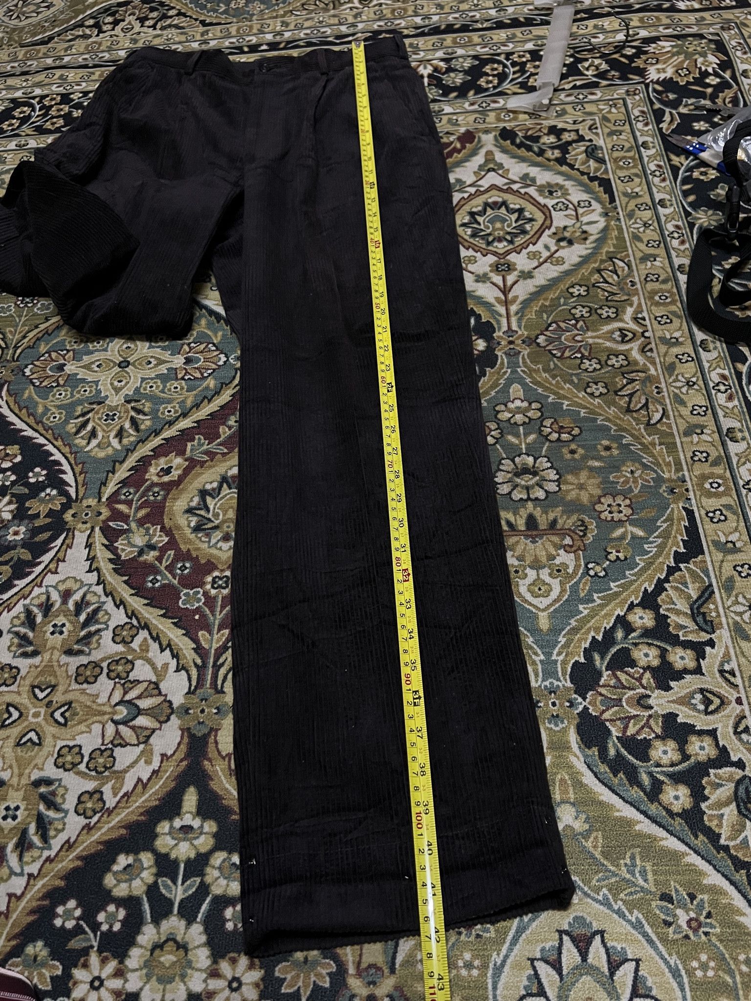 Issey Miyake Vintage 90s Issey Miyake Pleated Corduroy Pants Size US 31 - 6 Thumbnail