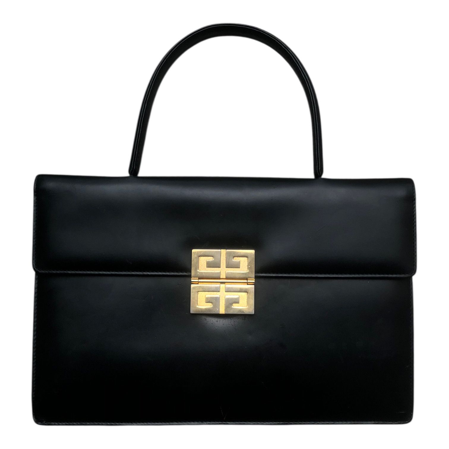 Givenchy 🔥Vintage GIVENCHY 4G Buckle Matte Black Top Handle Kelly Size ONE SIZE - 2 Thumbnail