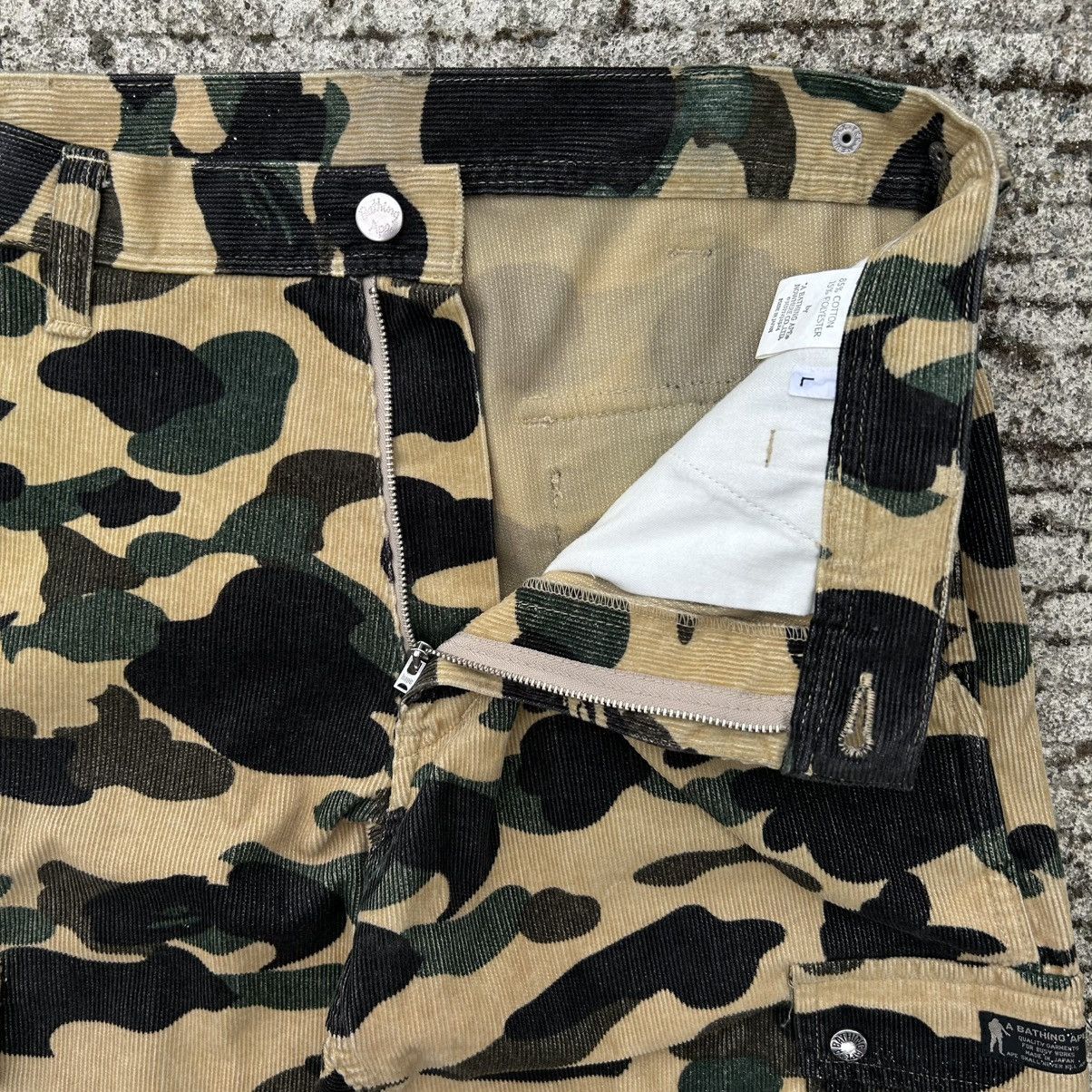 Bape (Nigo era) 1990s OG Bape 1st Camo Corduroy Cargo Pants Size US 34 / EU 50 - 9 Thumbnail
