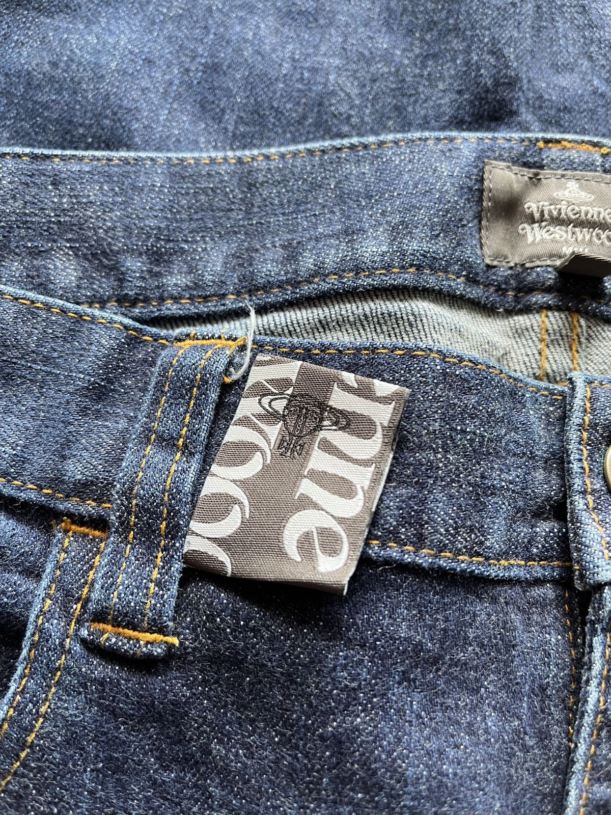 Vivienne Westwood 2000s VIVIENNE WESTWOOD Man Embroidered Denim Pants Size US 34 / EU 50 - 10 Thumbnail