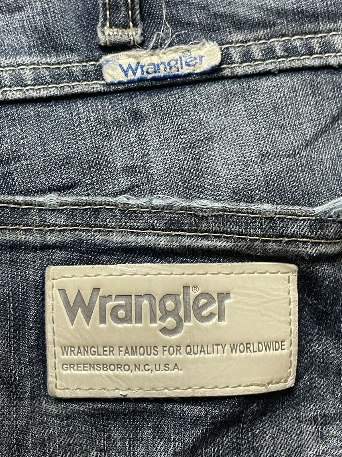 Vintage × Wrangler Wrangler Apparel Acid Wash Straight Cut Jeans (111) Size US 31 - 8 Thumbnail