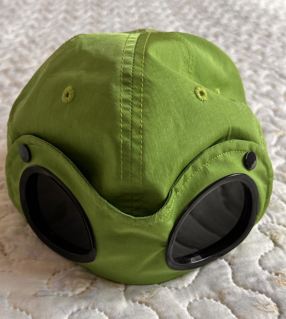 C.P. Company C.P. Company CHROME-R GOGGLE CAP glass hat cap green lime Size ONE SIZE - 7 Thumbnail