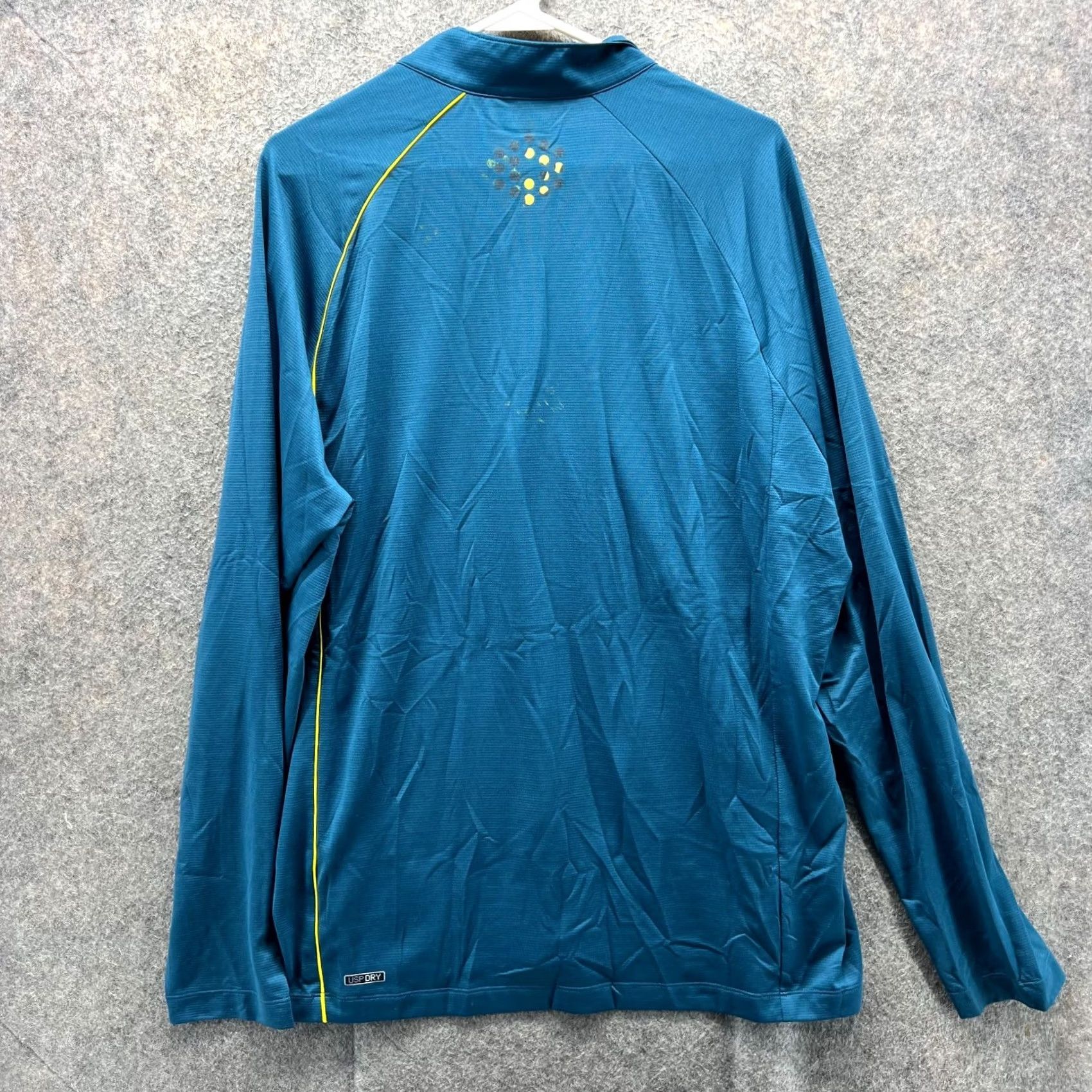 Puma PUMA Sweatshirt Mens XL Blue Quarter Zip Long Sleeve Pullover Athletic Tee Knit Mock Neck Logo Sweatshirt Pullover 1/4 Zip Sports Regular Fit Mens Size US XL / EU 56 / 4 - 2 Thumbnail