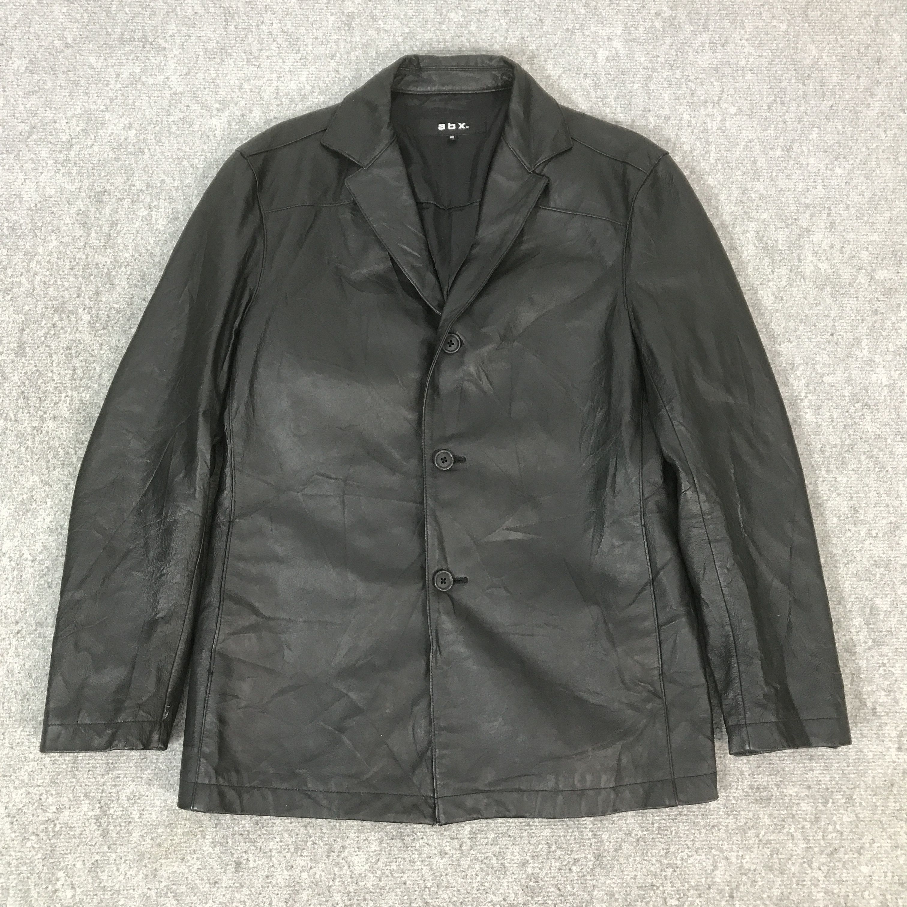 JAPAN ABX LEATHER BLACK STYLE COAT JACKET K65B5