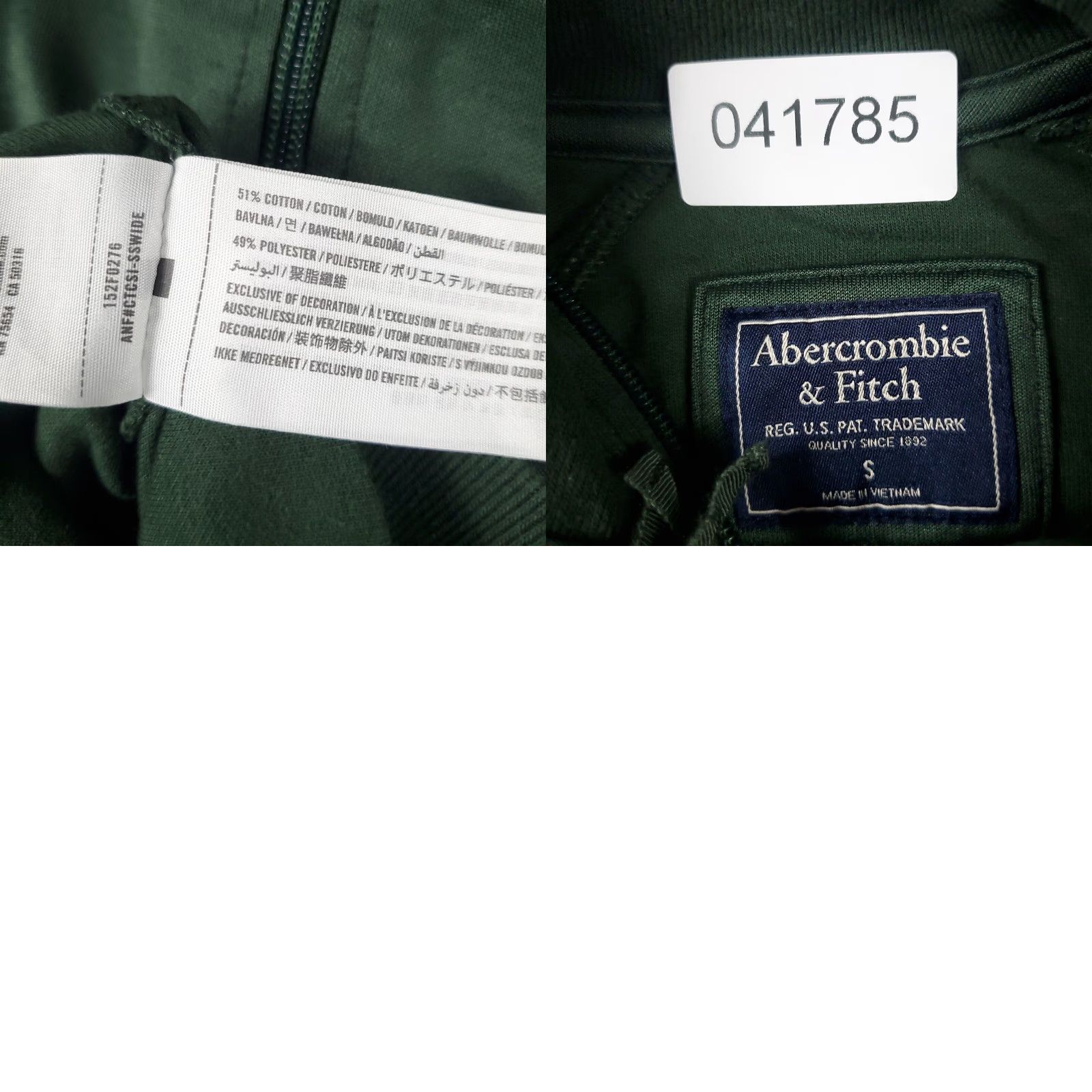 Abercrombie & Fitch Abercrombie & Fitch Jacket Womens Size S Green 1/2 Zip Pullover Track Jacket Size S / US 4 / IT 40 - 8 Thumbnail