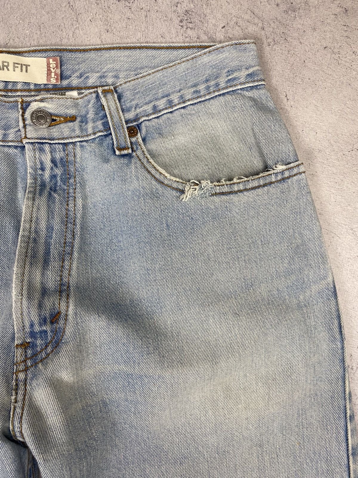 Levi's × Vintage Vintage Levis 505 Regular Fit Dissected Blue Denim Jeans Size US 34 / EU 50 - 10 Thumbnail