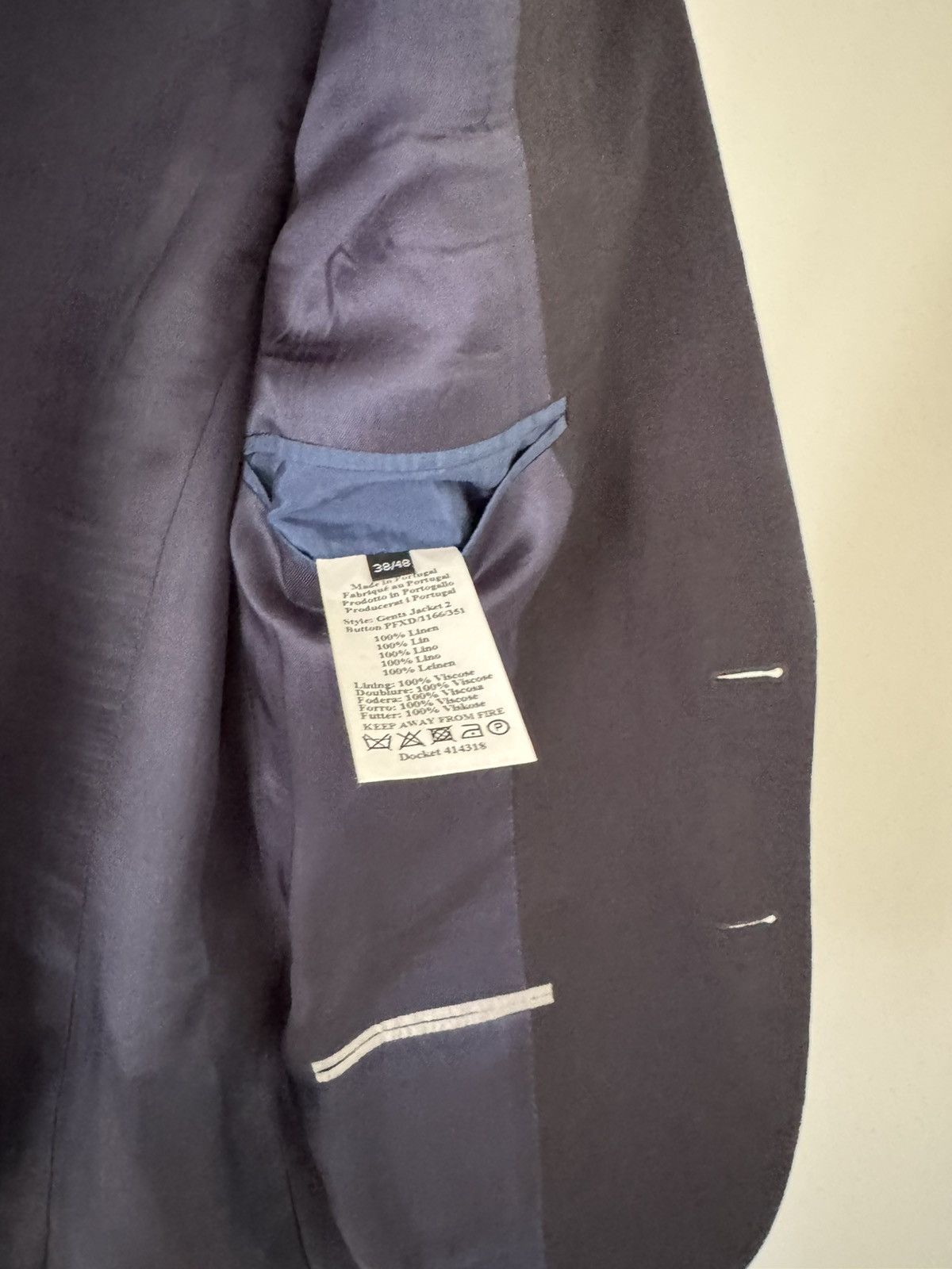 Paul Smith Paul Smith Blue Linen Blazer Size 38R - 6 Thumbnail