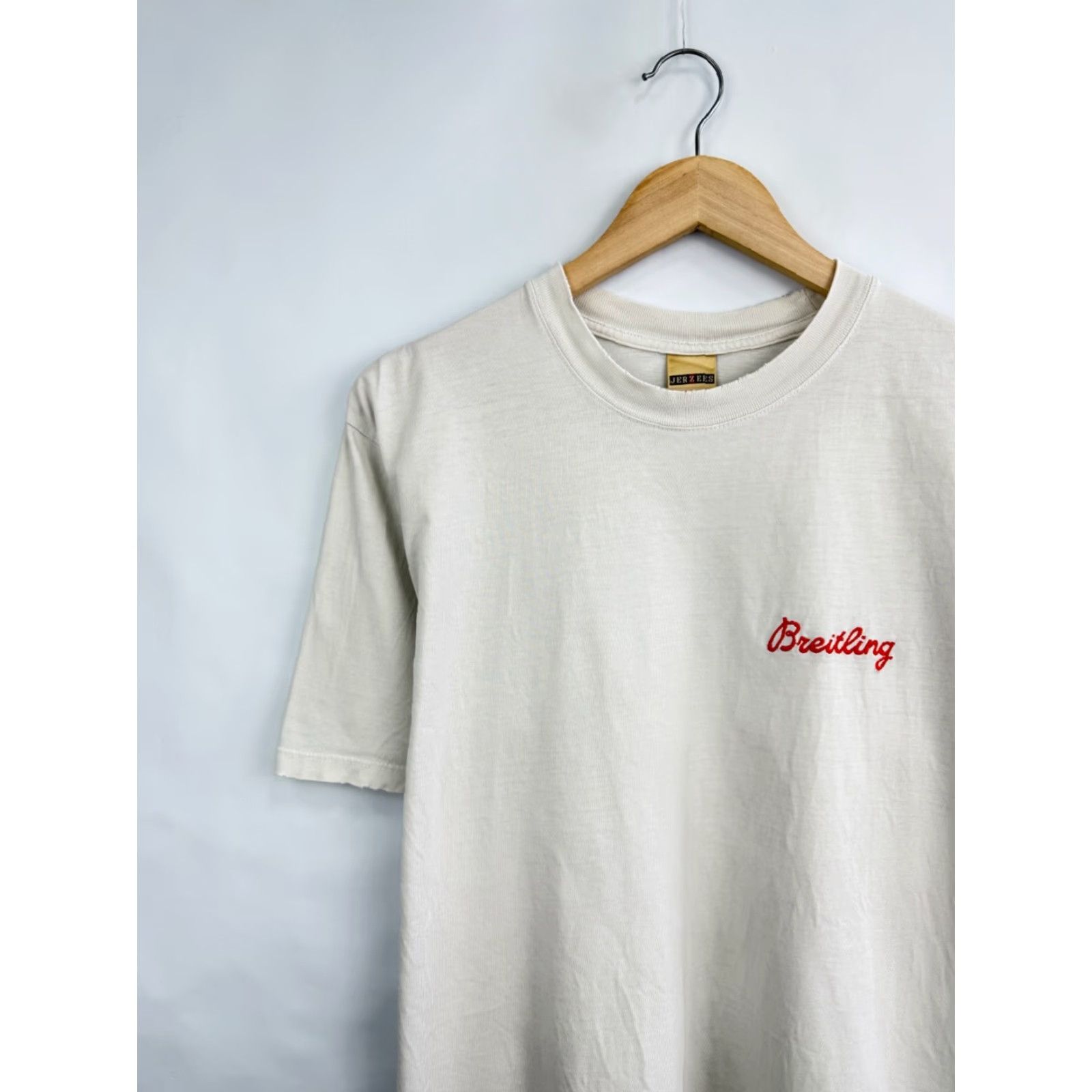 Jerzees VINTAGE Breitling Emergency Swiss Switzerland T-Shirt Size L White 90s Mens Shirt Size US L / EU 52-54 / 3 - 3 Thumbnail