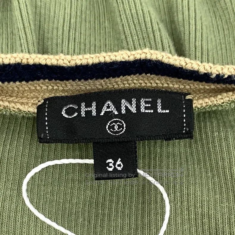 Chanel Chanel Green logo badge cotton round-neck short-sleeved kn Size XS / US 0-2 / IT 36-38 - 7 Thumbnail