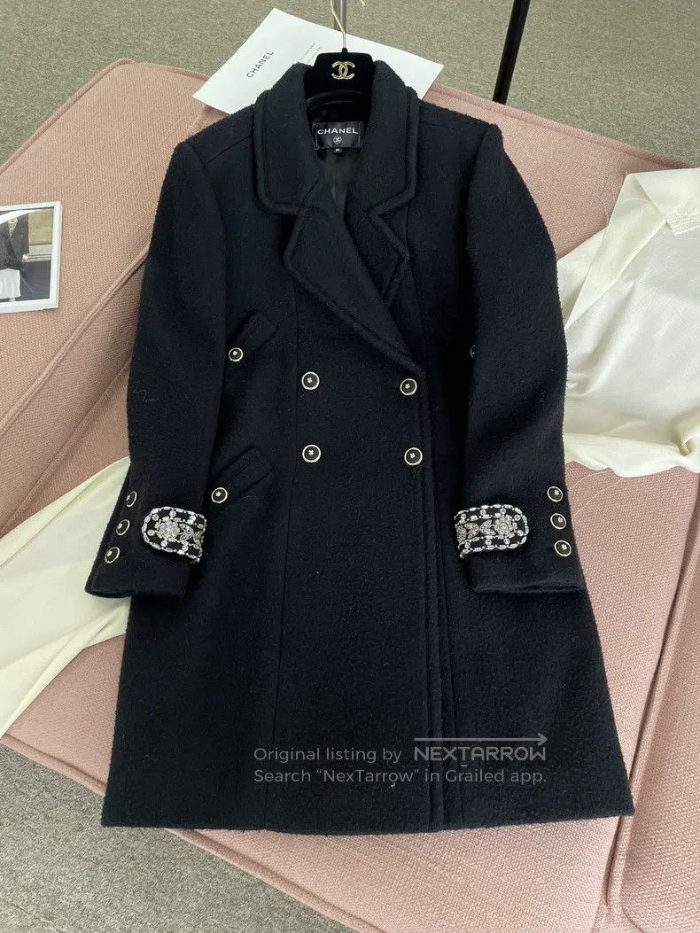 Chanel Chanel Kangpeng Street Series Black Heavy Industry Coat Size XXS / US 00 / IT 34 - 1 Thumbnail