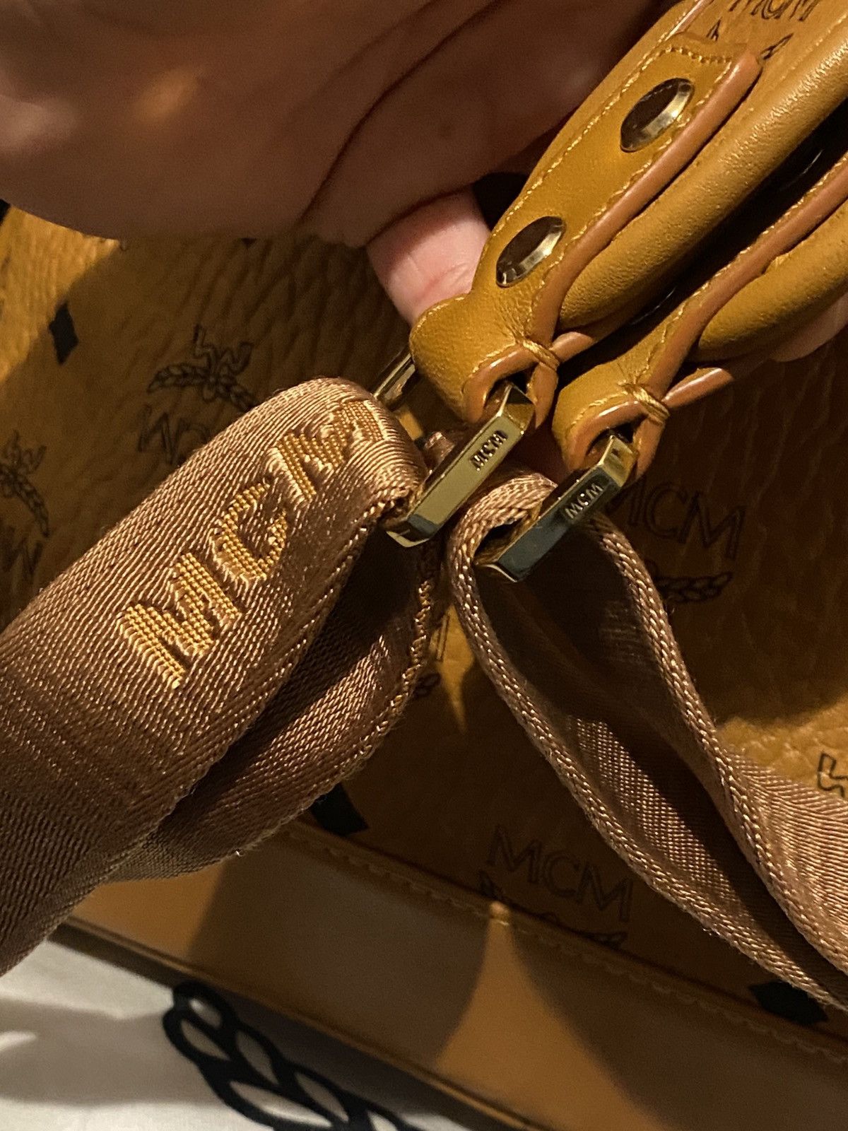 MCM MCM M Studs Cognac Large Backpack Size 46 - 9 Thumbnail