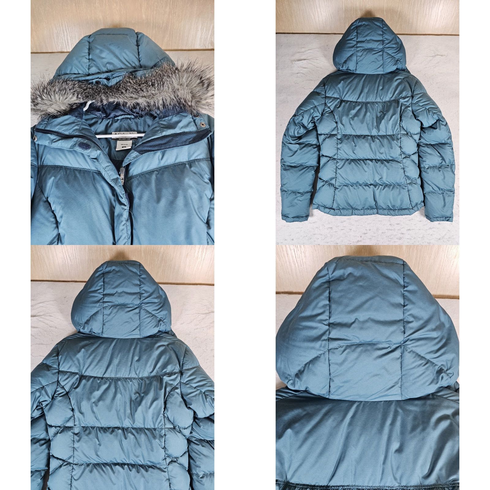 Vintage Columbia Goose Down Omni-Shield Hooded Jacket Womens Small Blue Quilted Pockets Insulated Water Resistant Ski Coat Size S / US 4 / IT 40 - 8 Thumbnail