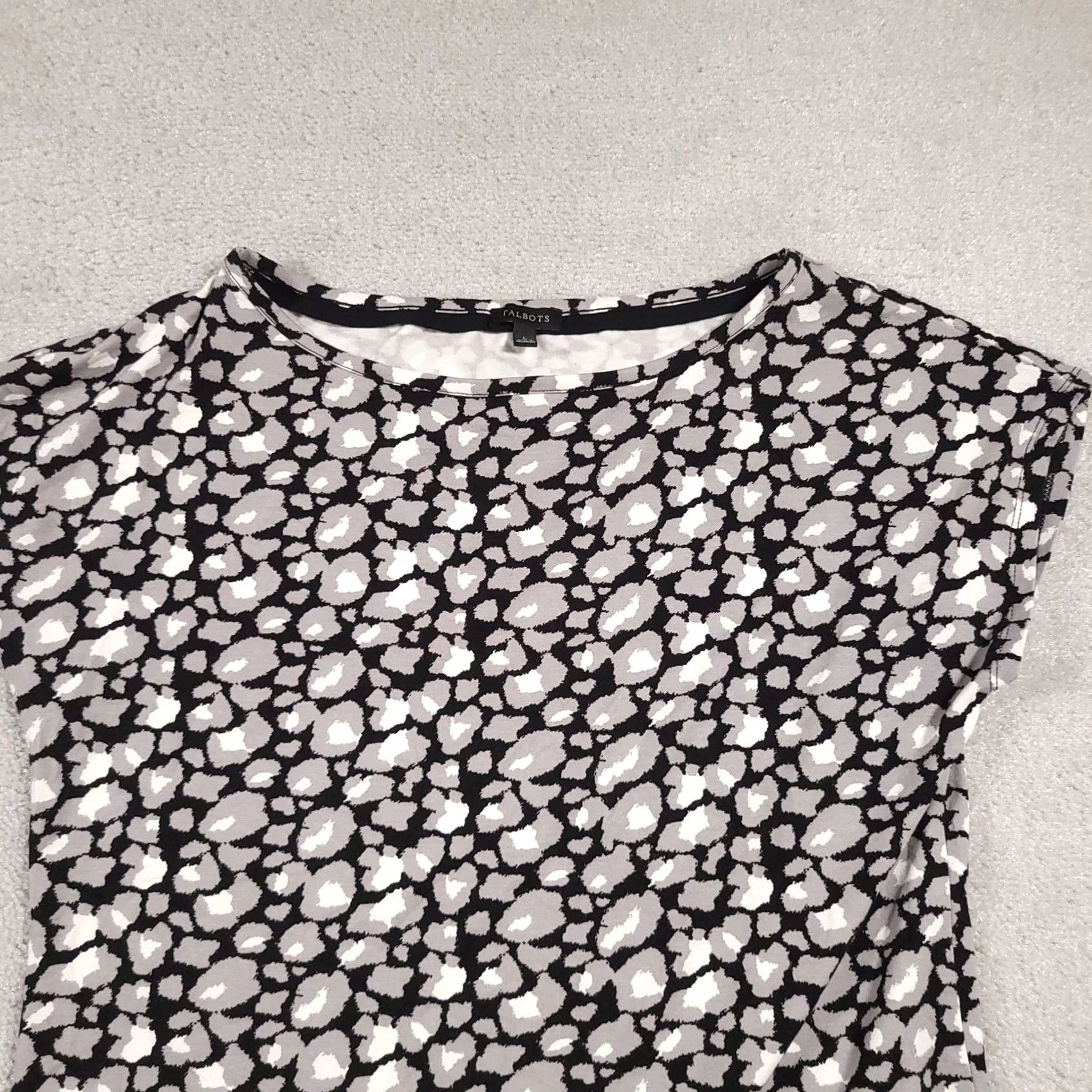 Talbots Talbots Shirt Womens Large Abstract Print Stretch Rayon Spandex Top Blouse Size L / US 10 / IT 46 - 3 Thumbnail