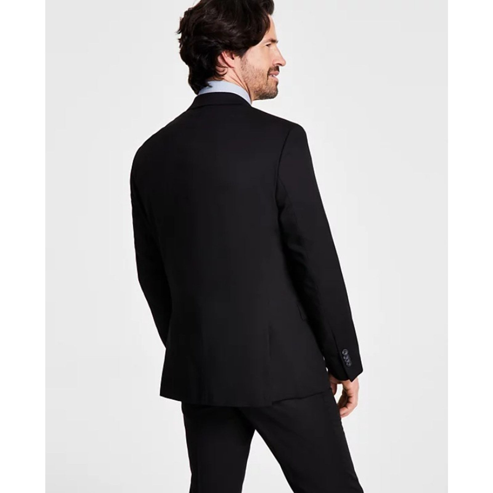 Kenneth Cole Kenneth Cole Reaction Men's Black Slim Fit Blazer Size 40S Size 40S - 2 Thumbnail
