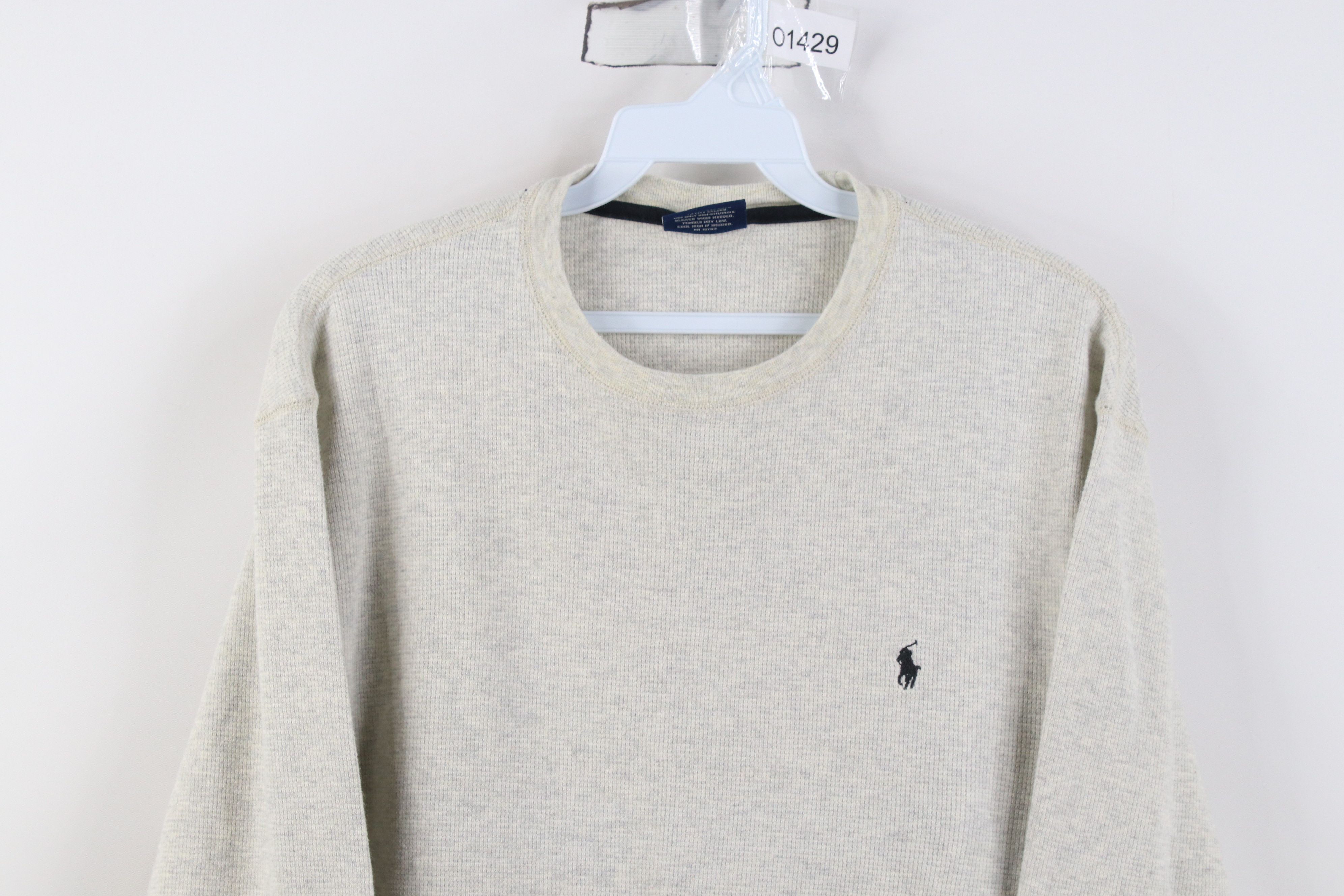 Polo Ralph Lauren Vintage 90s Y2K Ralph Lauren Knit Long Sleeve T-Shirt Gray Size US XL / EU 56 / 4 - 2 Thumbnail