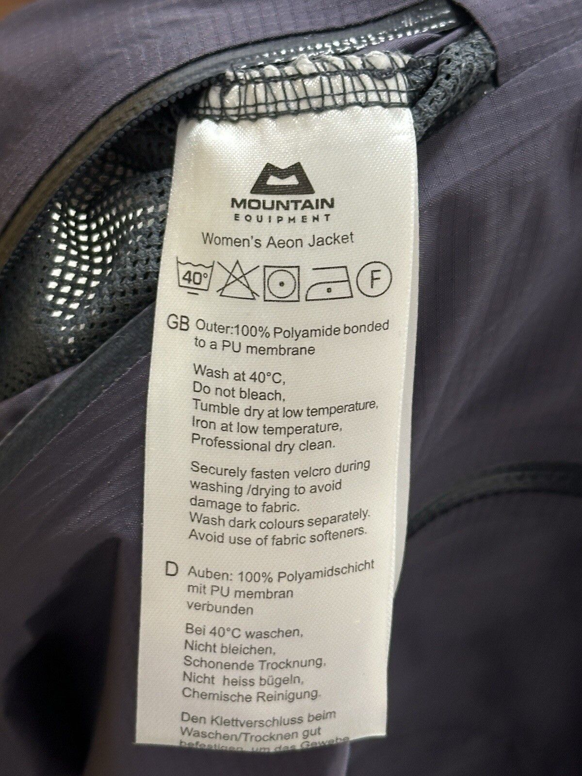 Mountain Equipment Mountain Equipment Womens Aeon Jacket Hiking Waterproof Size L / US 10 / IT 46 - 13 Thumbnail