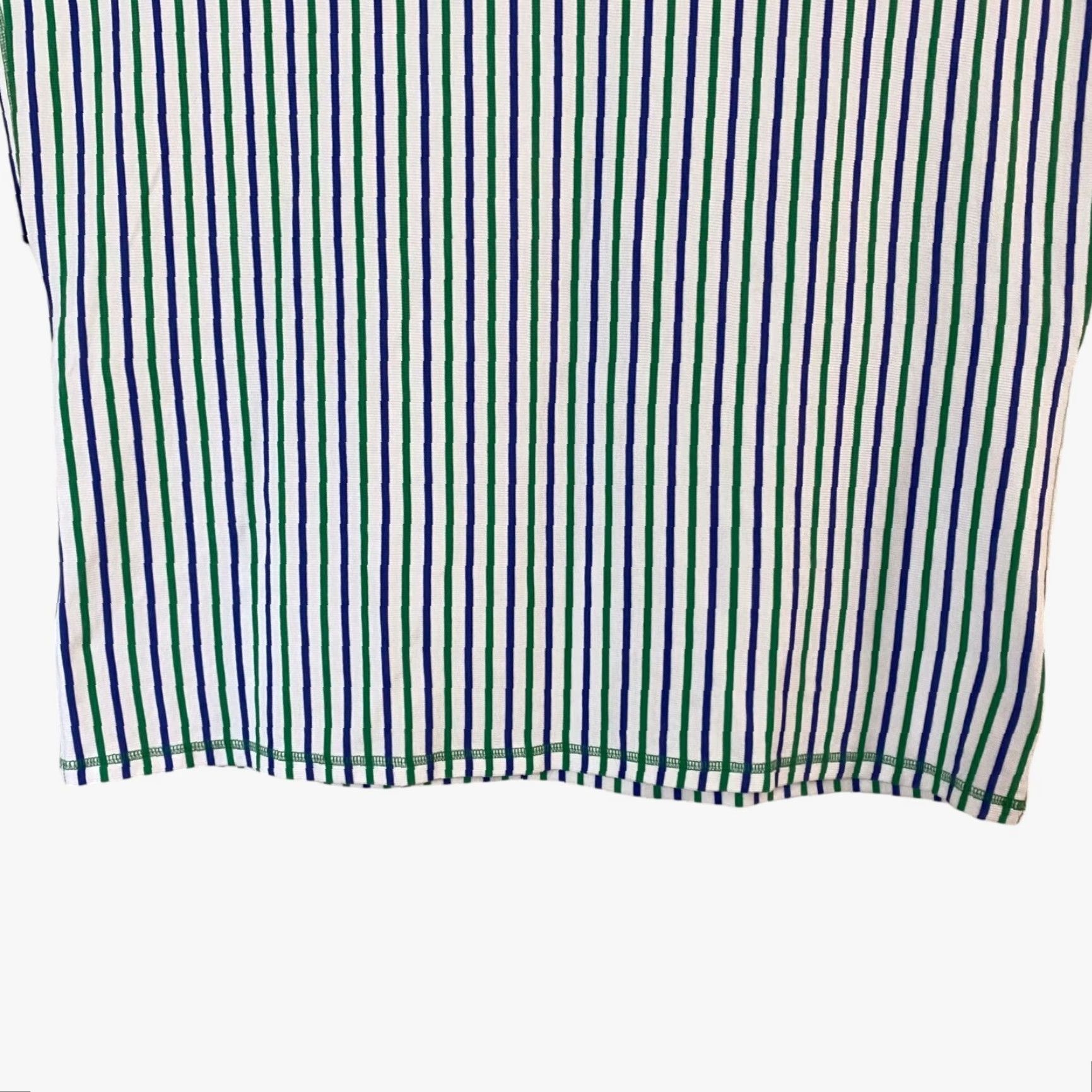 Talbots Talbots Ribbed Drop Shoulder Tee White/Blue/Green Stripe Women's 3X Short-Sleeve T-Shirt Casual Colorful Classic Size XXL / US 16-18 / IT 52-54 - 6 Thumbnail