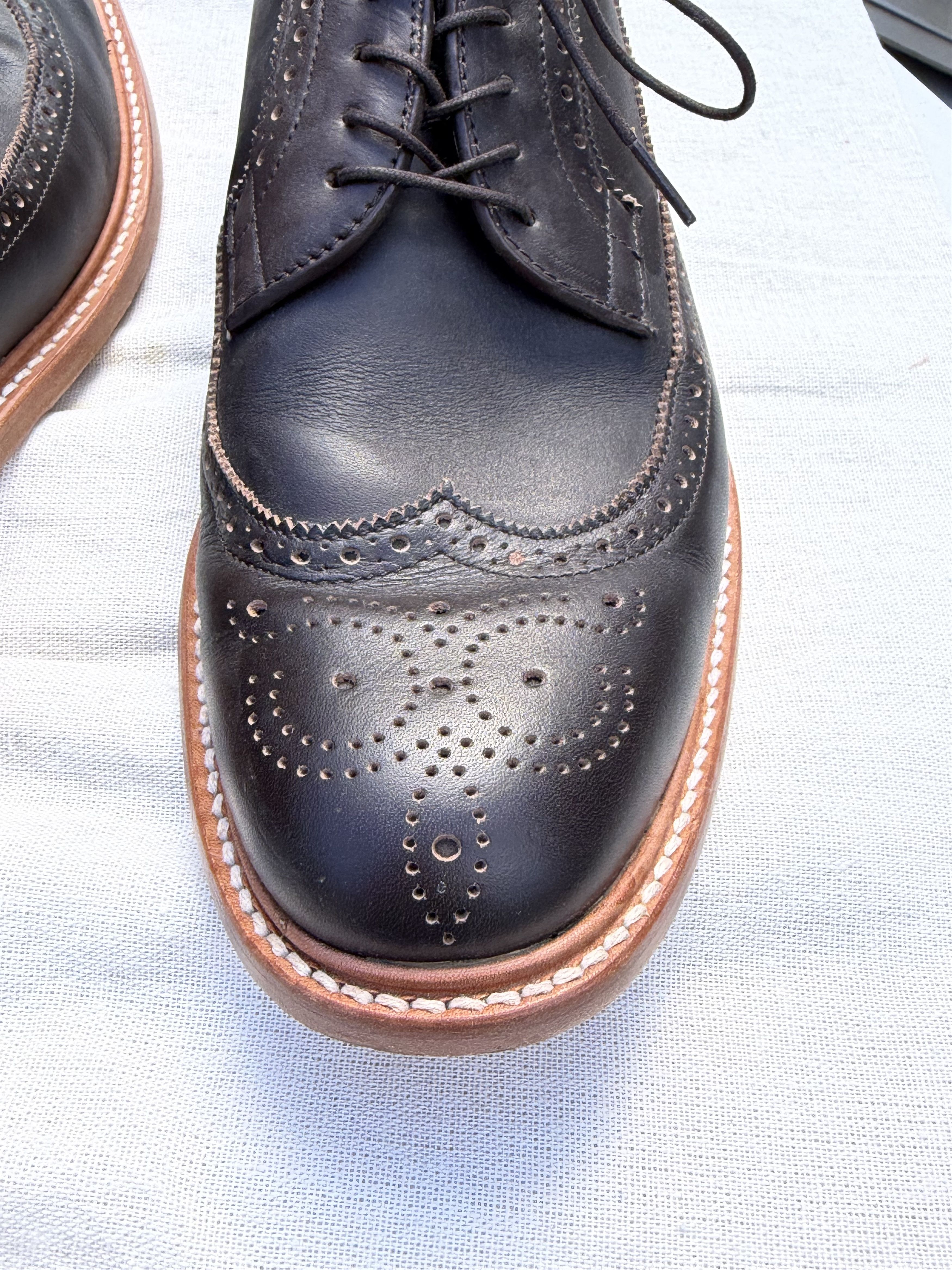 Taylor Stitch Taylor Stitch Brogue Espresso Brown Leather Dress Shoes 12.5 Size US 12.5 / EU 45-46 - 3 Thumbnail