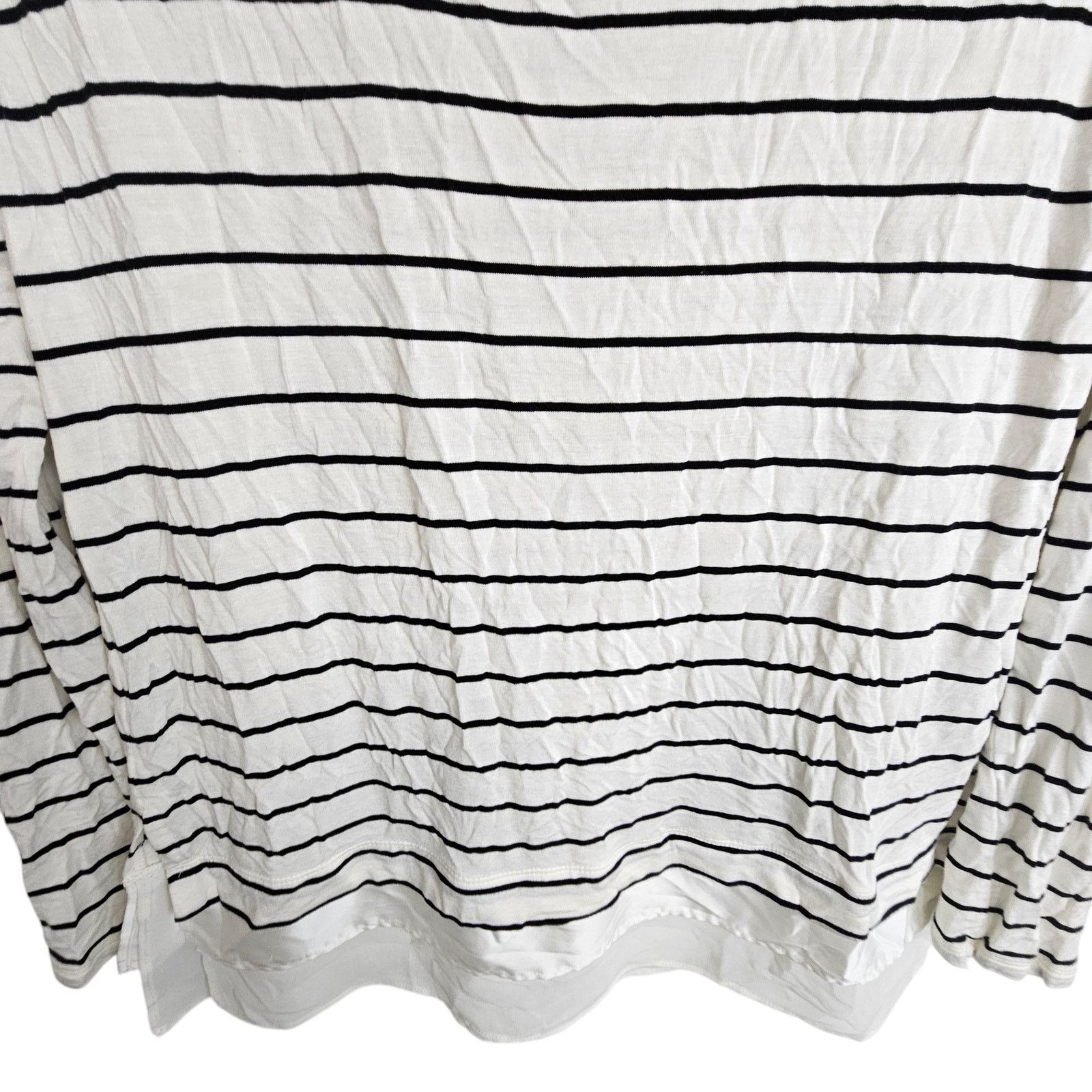 White House Black Market White House Black Market Womens Striped T-Shirt Sz S Classic Size S / US 4 / IT 40 - 3 Thumbnail