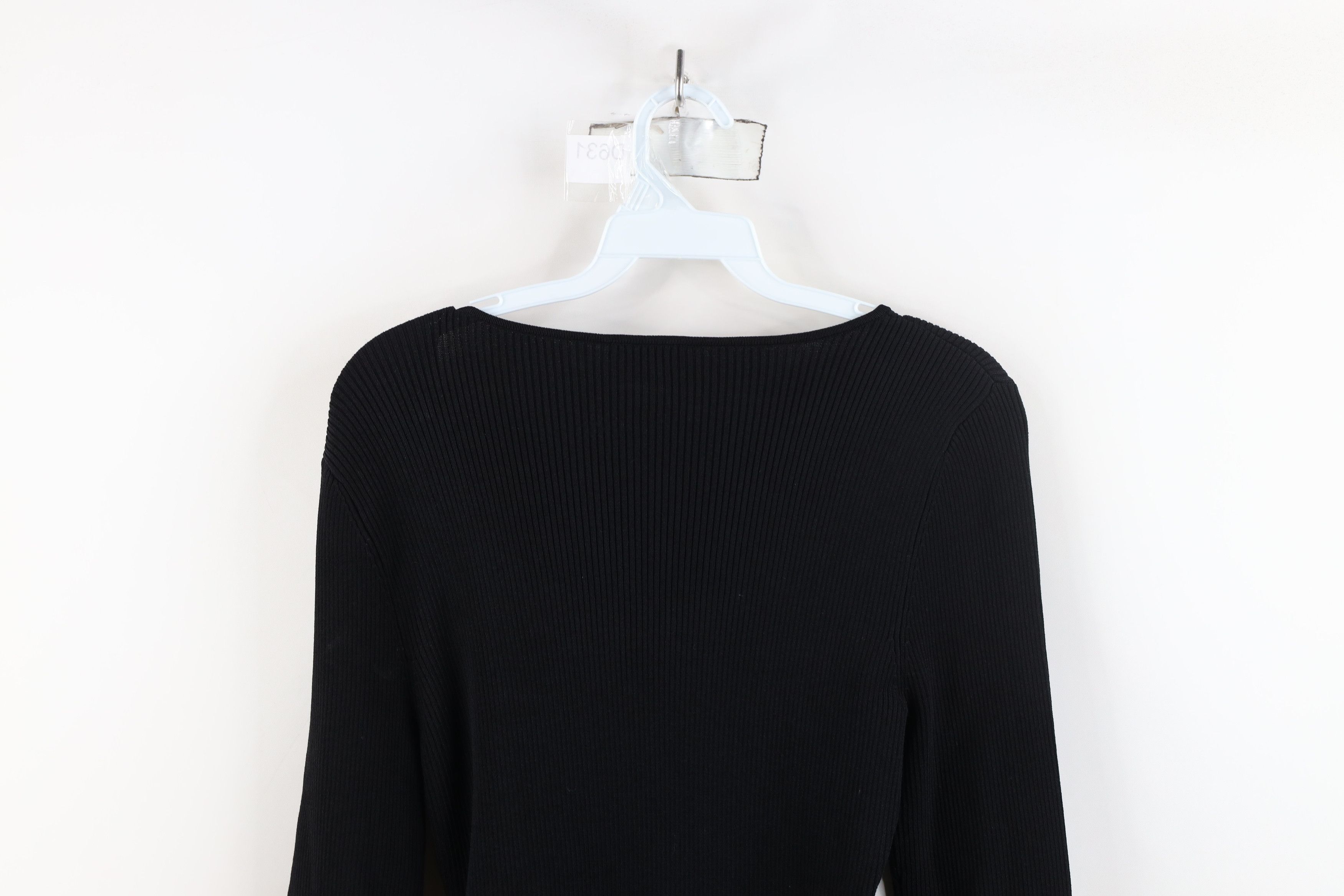 Vintage Vintage 90s Cache Ribbed Knit Cuban Link Knit Sweater Size M / US 6-8 / IT 42-44 - 12 Thumbnail