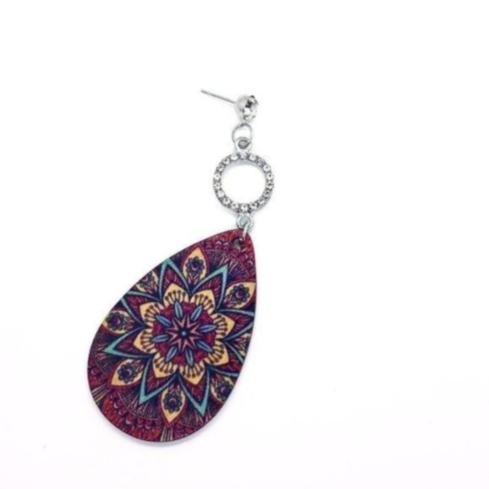 Other NWT Silver-Tone Rhinestone Painted Wood Dangle Earrings Size ONE SIZE - 4 Thumbnail